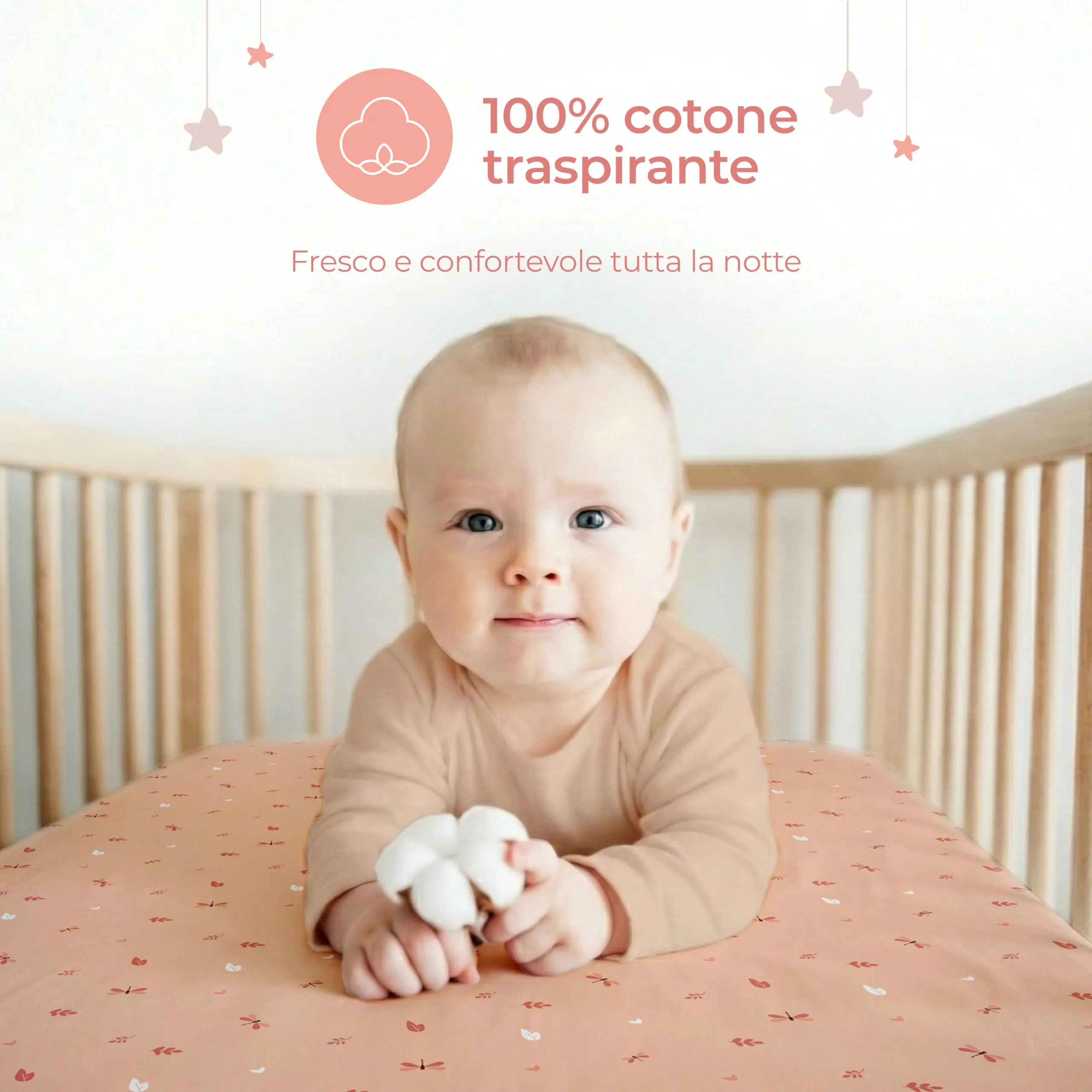 Dreamzie Set di 2 Lenzuola Culla 50x83 cm, 100% Cotone - immagine 3