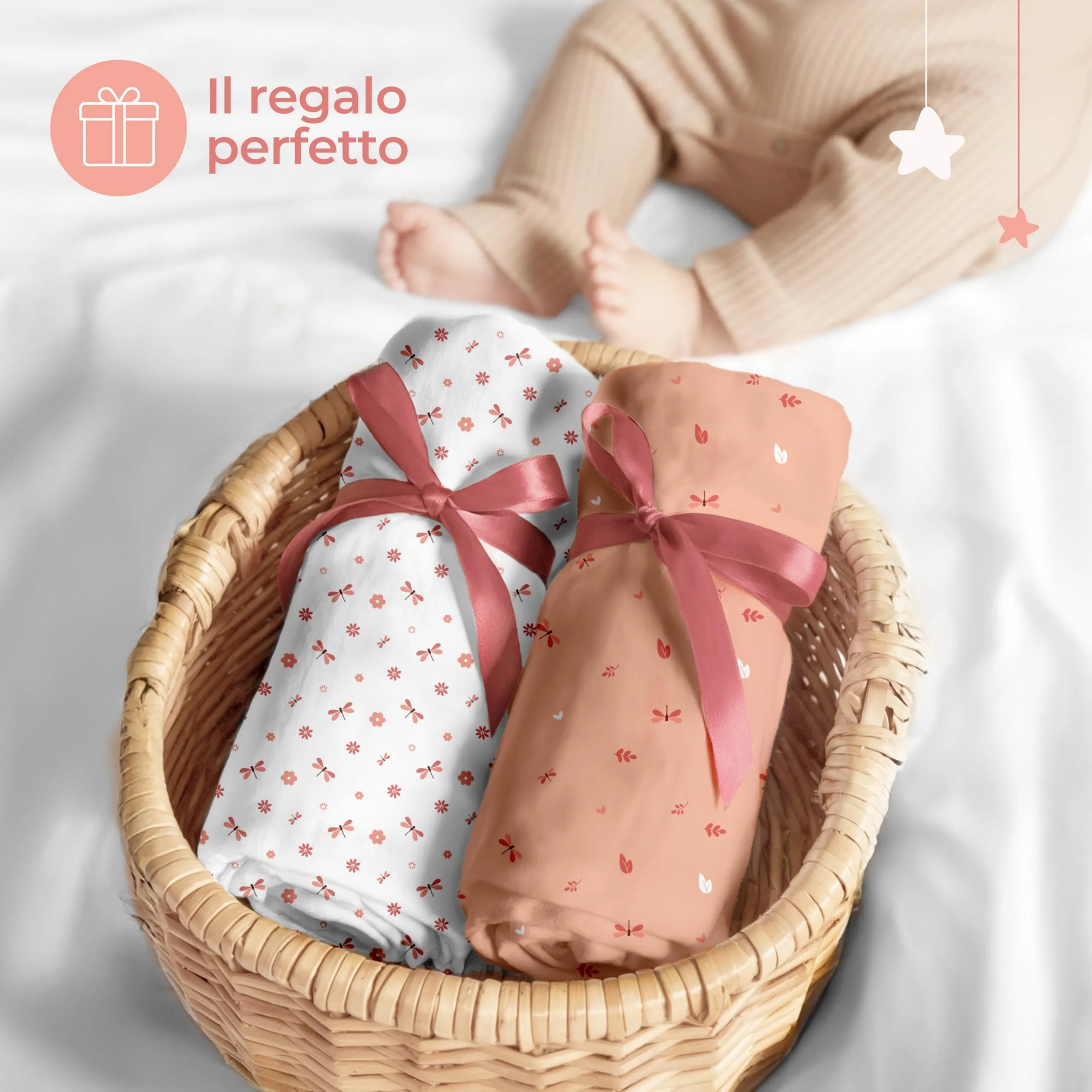 Dreamzie Set di 2 Lenzuola Culla 50x83 cm, 100% Cotone - immagine 8