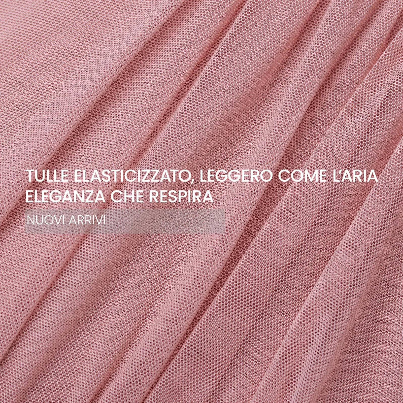VALORIALUXE Abito Lungo Elegante Donna con Stola Coordinata, Collo Alto Senza Maniche in Tulle, Rosa Antica, XXL-3XL - immagine 4
