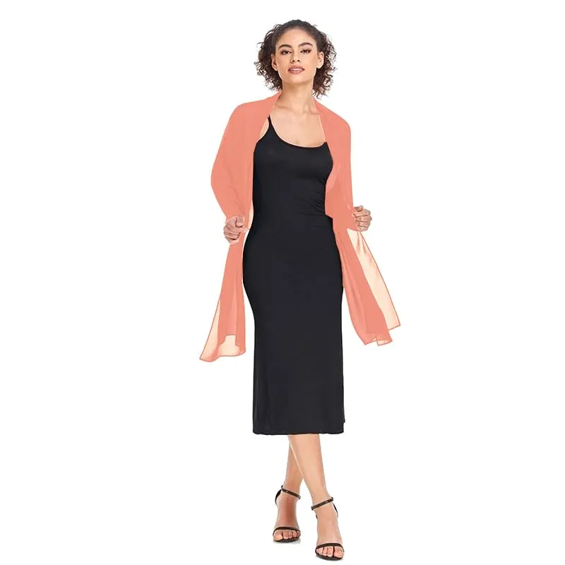 Van Der Rich Stola in Mussola di Seta Foulard Scialle Leggero Donna - Nudo - immagine 2