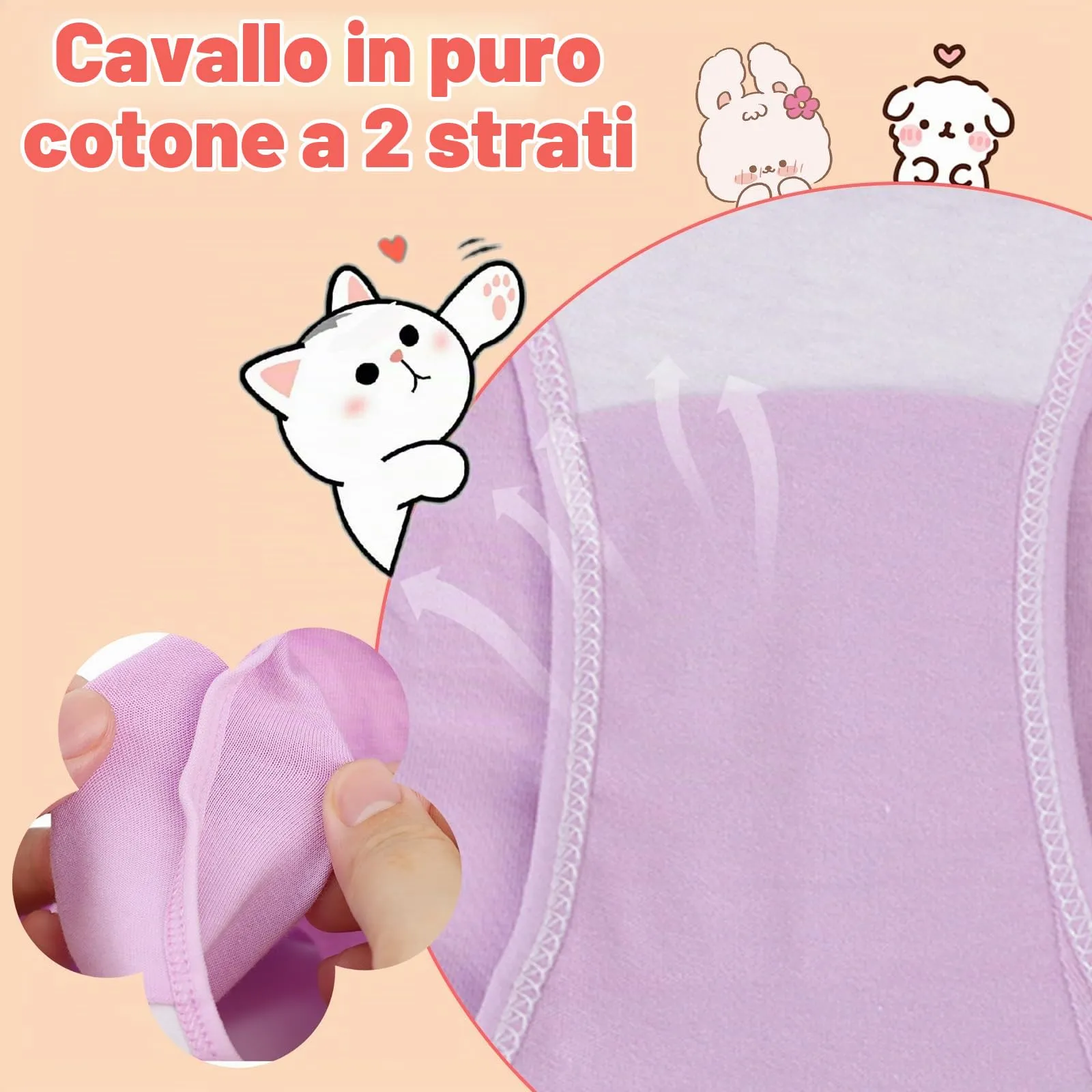 AYBUY Mutande in Cotone per Bambina, Pacco da 12 Slip con Motivi Cartoon, 4-6 Anni, Stile A - immagine 5