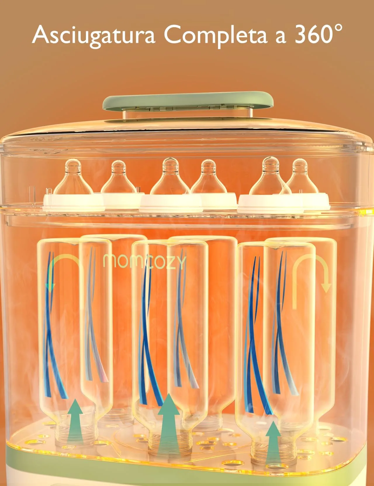 Momcozy Sterilizzatore Biberon Elettrico Multifunzione 8-in-1 a Vapore - immagine 3