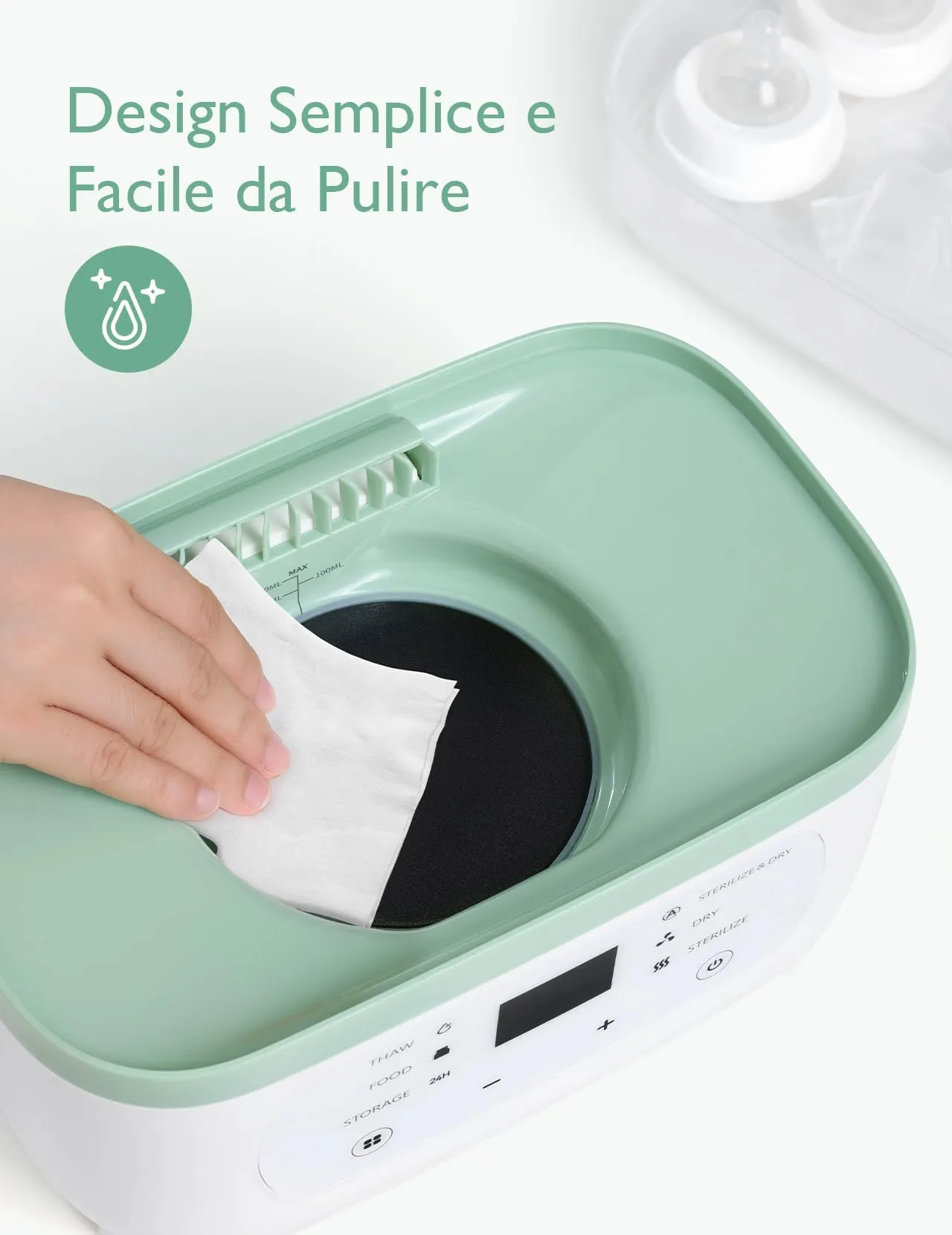 Momcozy Sterilizzatore Biberon Elettrico Multifunzione 8-in-1 a Vapore - immagine 7