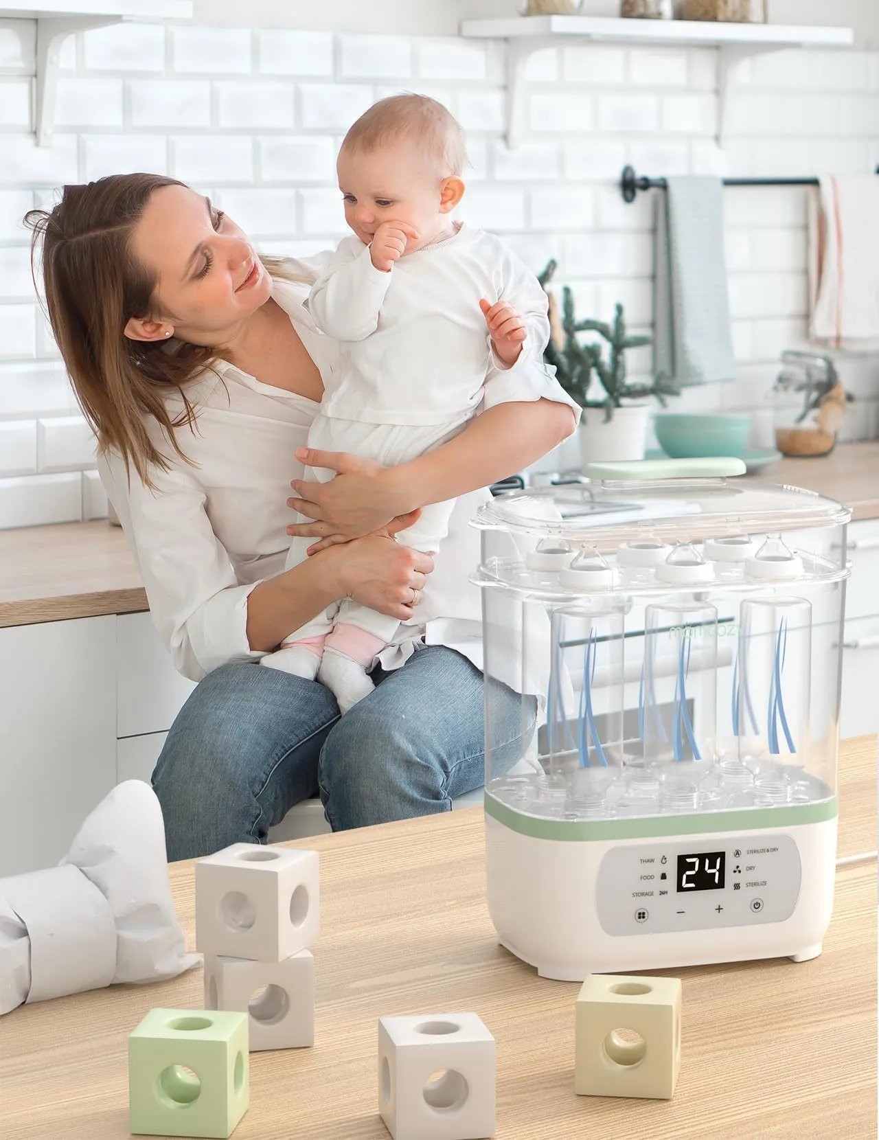 Momcozy Sterilizzatore Biberon Elettrico Multifunzione 8-in-1 a Vapore - immagine 9