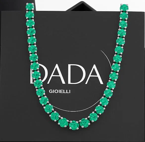 Dada Gioielli Bracciale Tennis Donna Zirconi 3 mm Acciaio Inossidabile 17+3 cm (Verde) - immagine 3