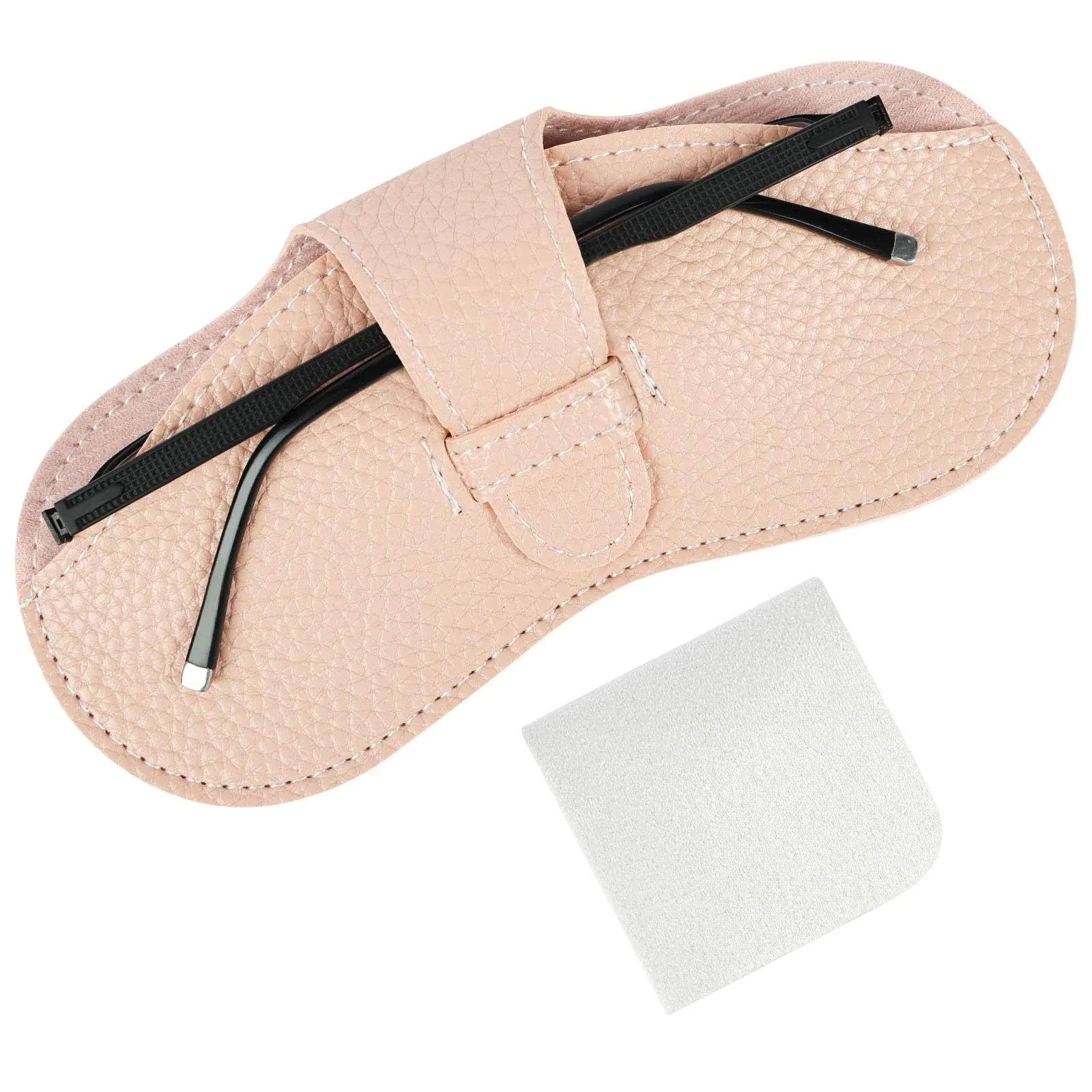 BUTBU Custodia Occhiali Morbida in Pelle PU, Rosa - immagine 1