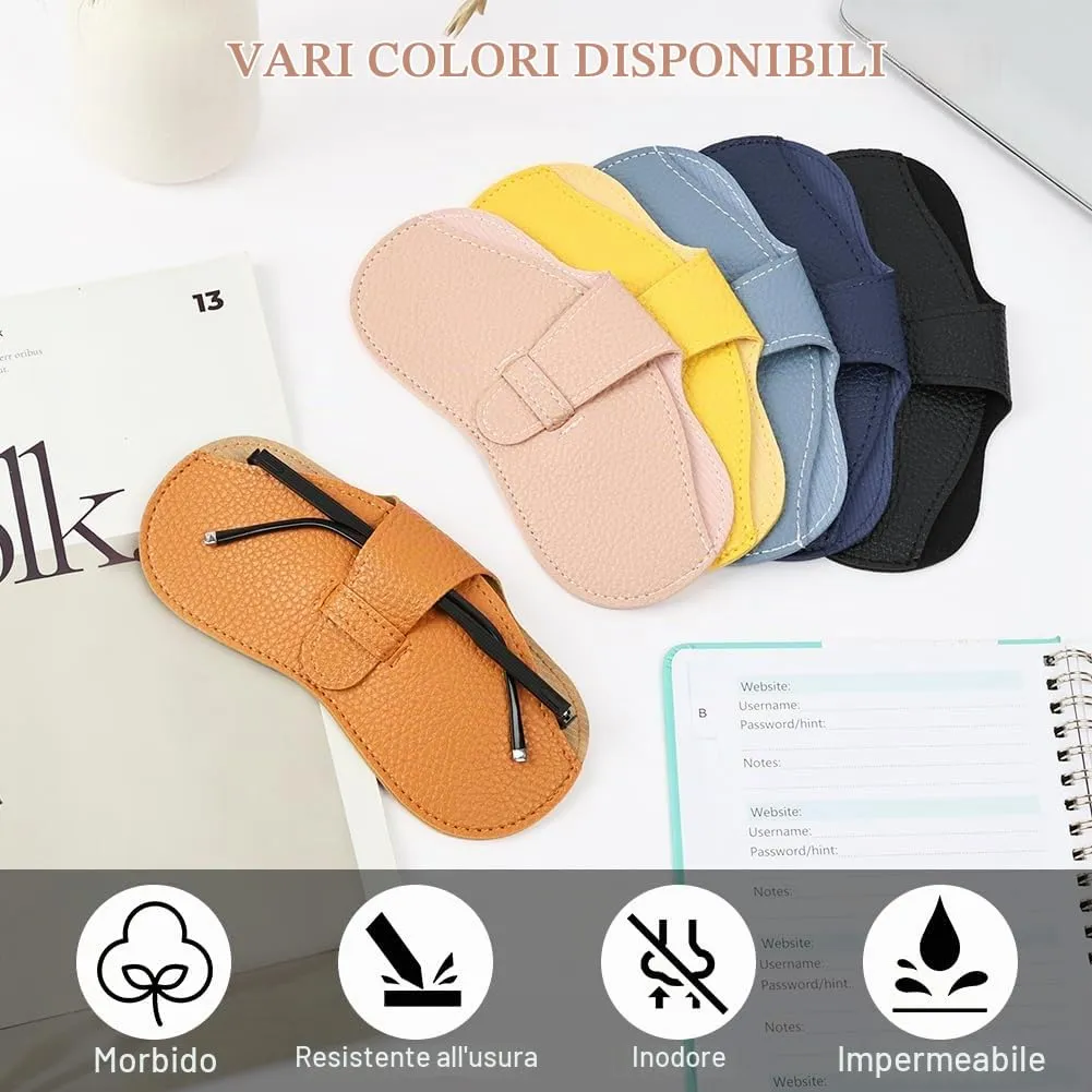 BUTBU Custodia Occhiali Morbida in Pelle PU, Rosa - immagine 3