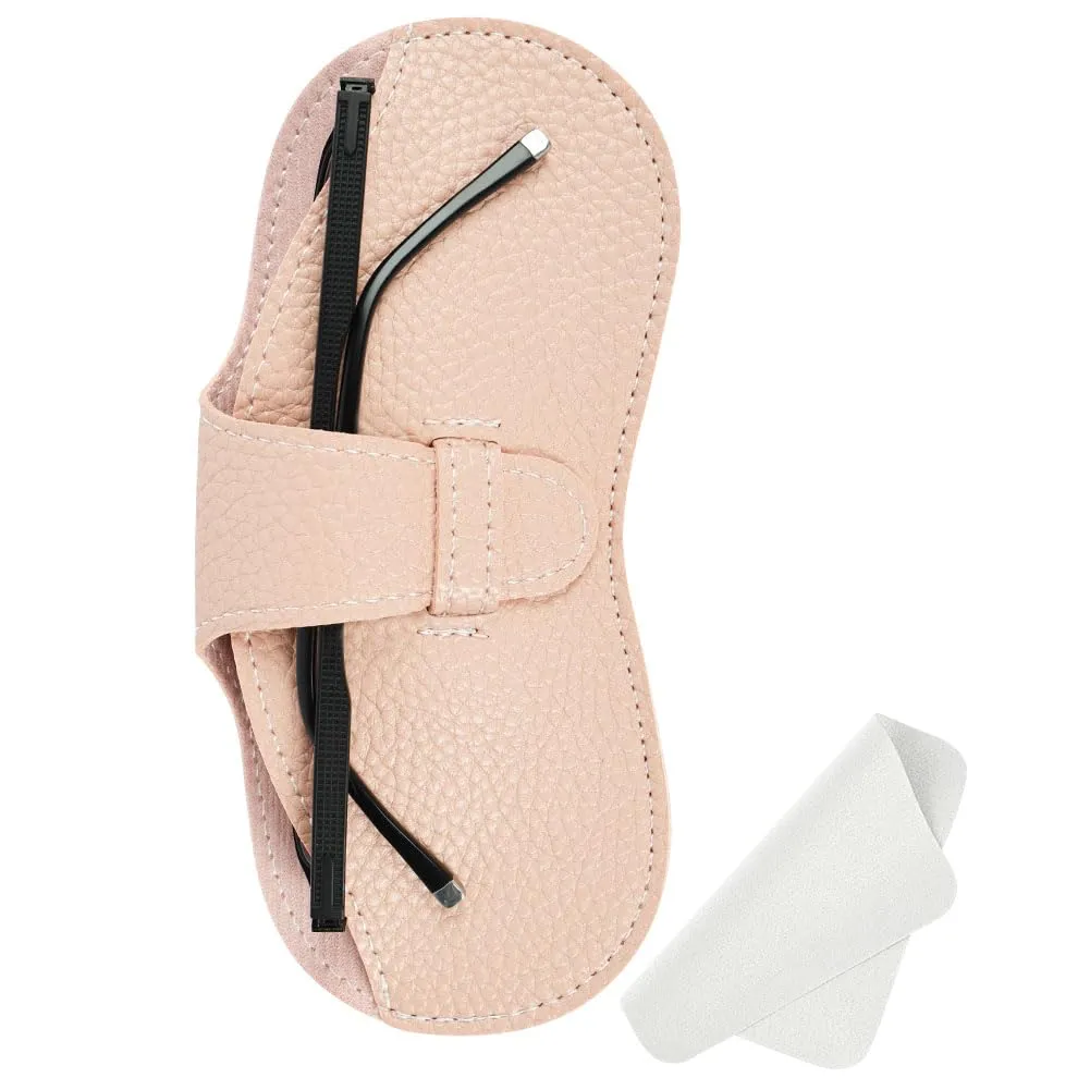 BUTBU Custodia Occhiali Morbida in Pelle PU, Rosa - immagine 8