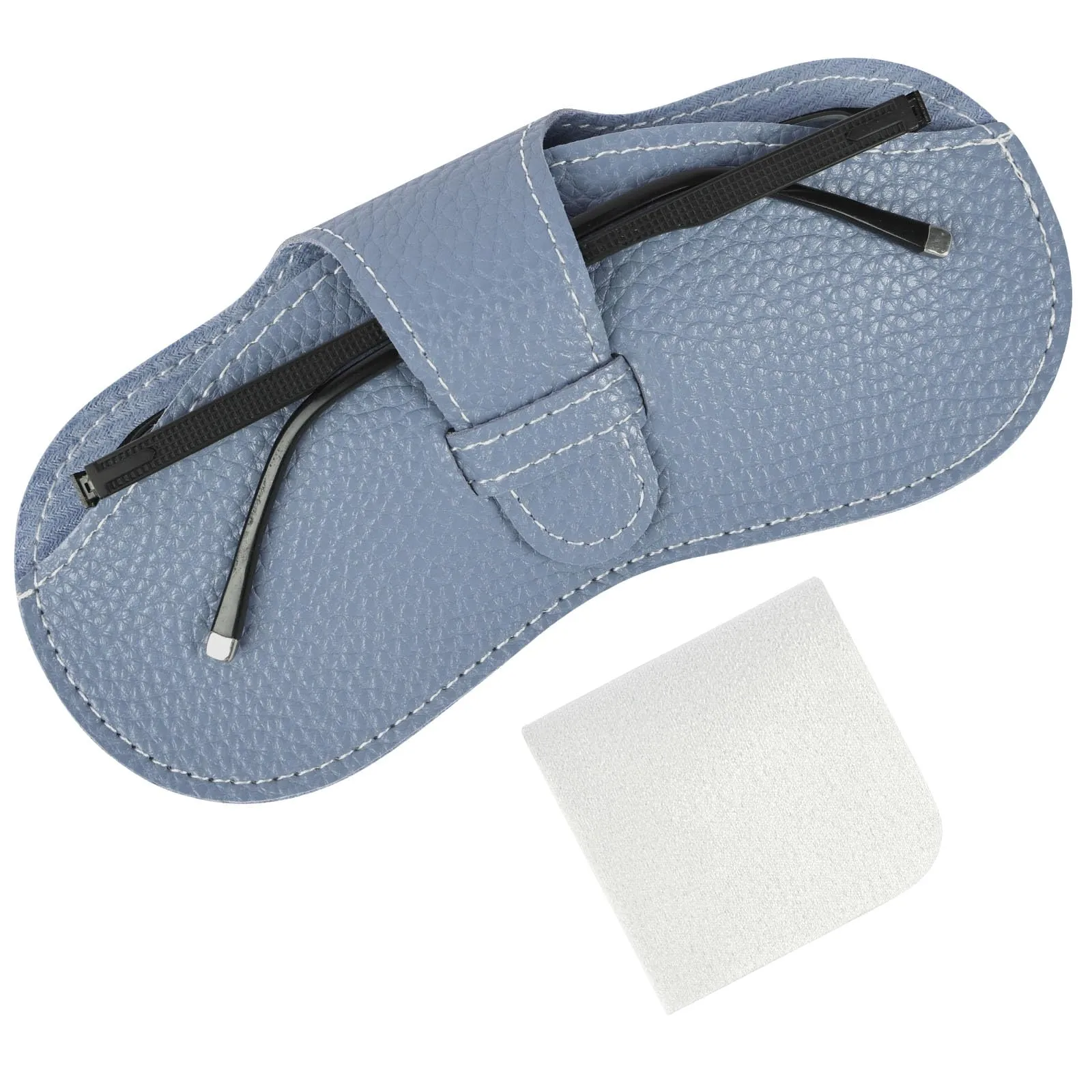 BUTBU Custodia Occhiali Morbida in Pelle PU, Blu Reale - immagine 1