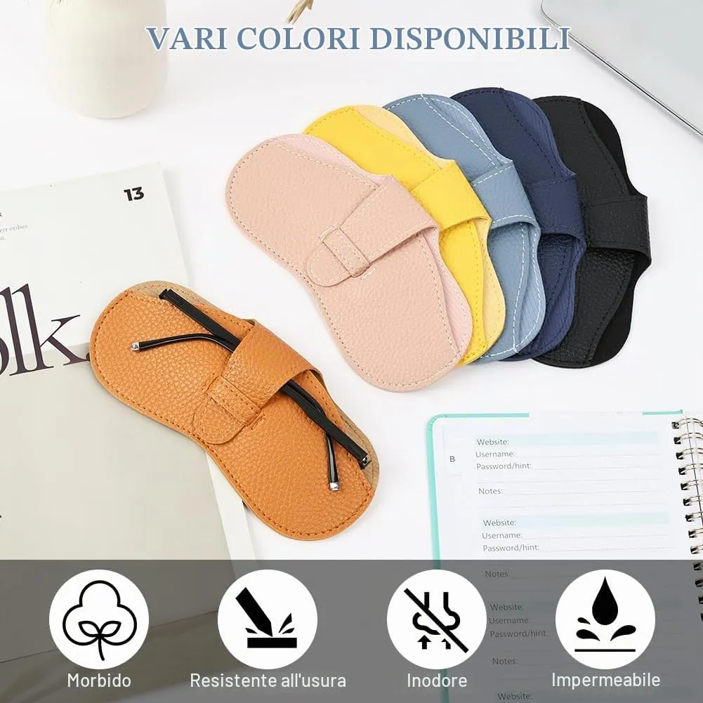 BUTBU Custodia Occhiali Morbida in Pelle PU, Blu Reale - immagine 4