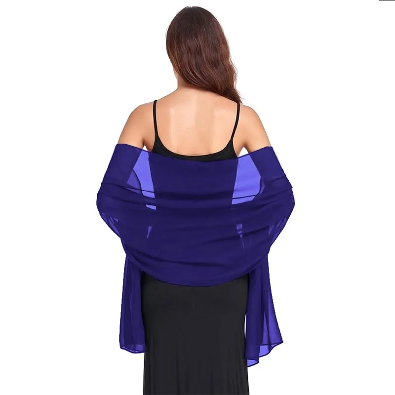 Van Der Rich Stola in Mussola di Seta Foulard Scialle Leggero Donna Royal - immagine 1