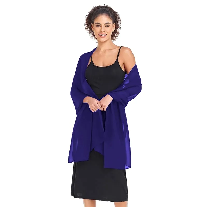 Van Der Rich Stola in Mussola di Seta Foulard Scialle Leggero Donna Royal - immagine 4