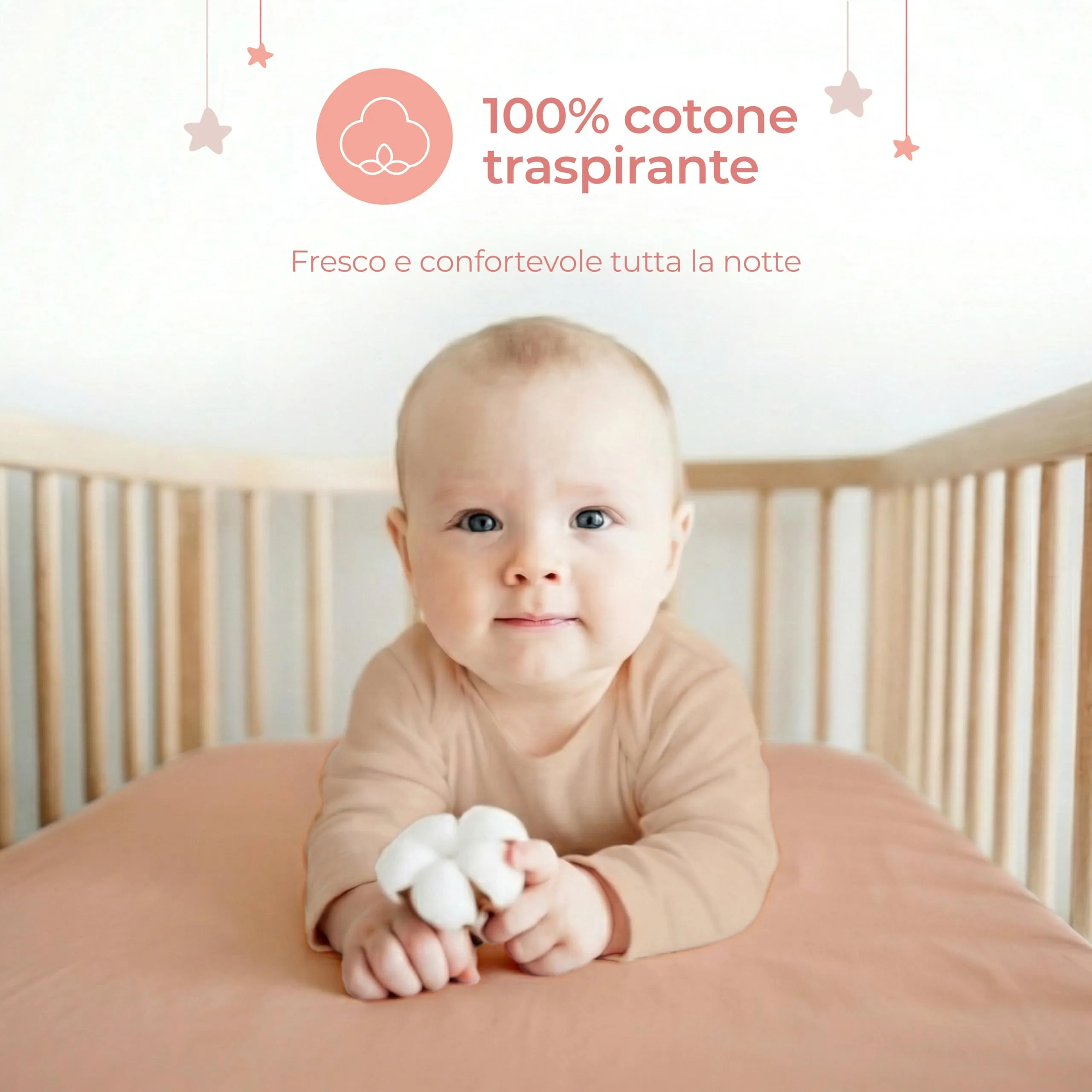 Dreamzie Set di 2 Lenzuola Culla 40x80 cm, 100% Cotone - immagine 3