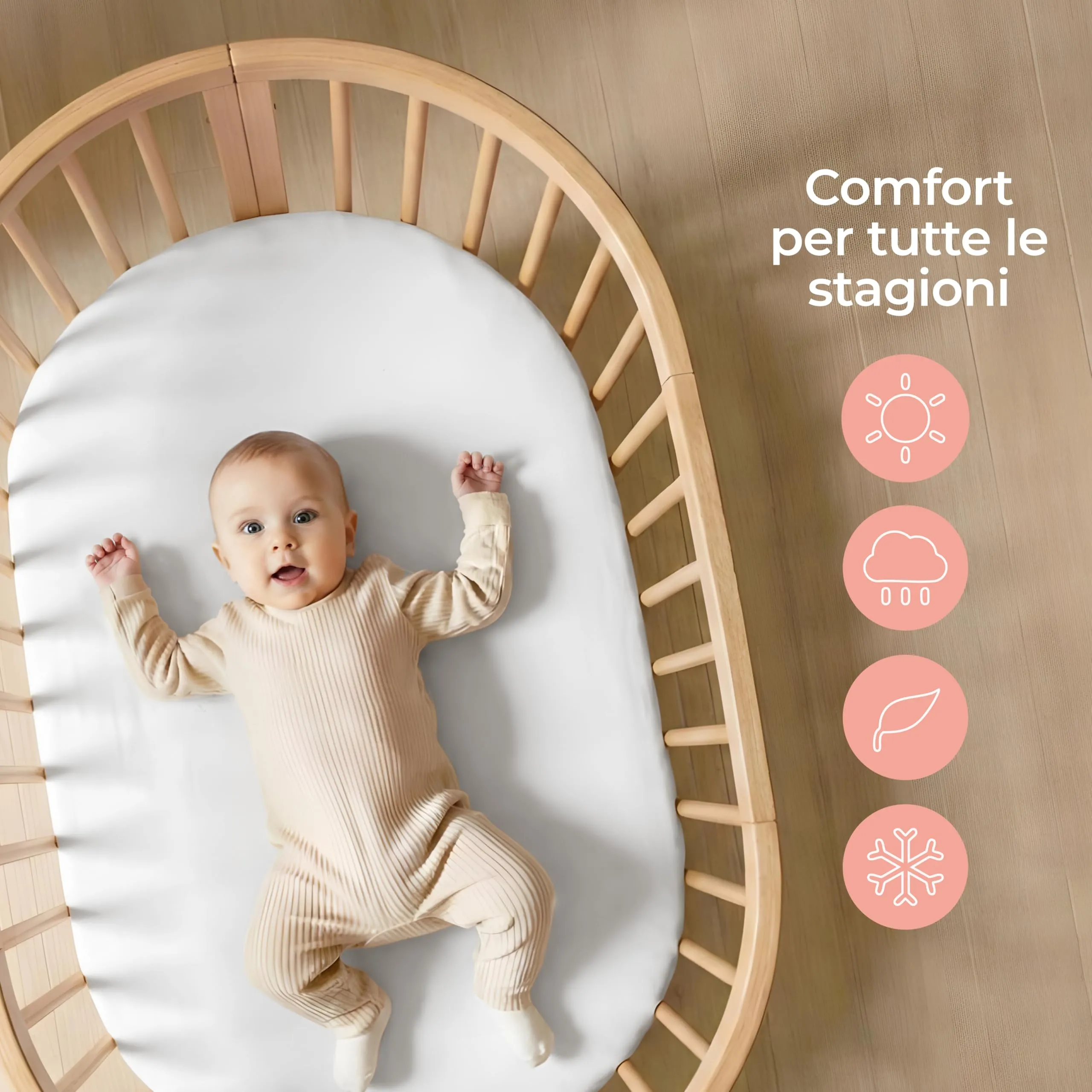 Dreamzie Set di 2 Lenzuola Culla 40x80 cm, 100% Cotone - immagine 4