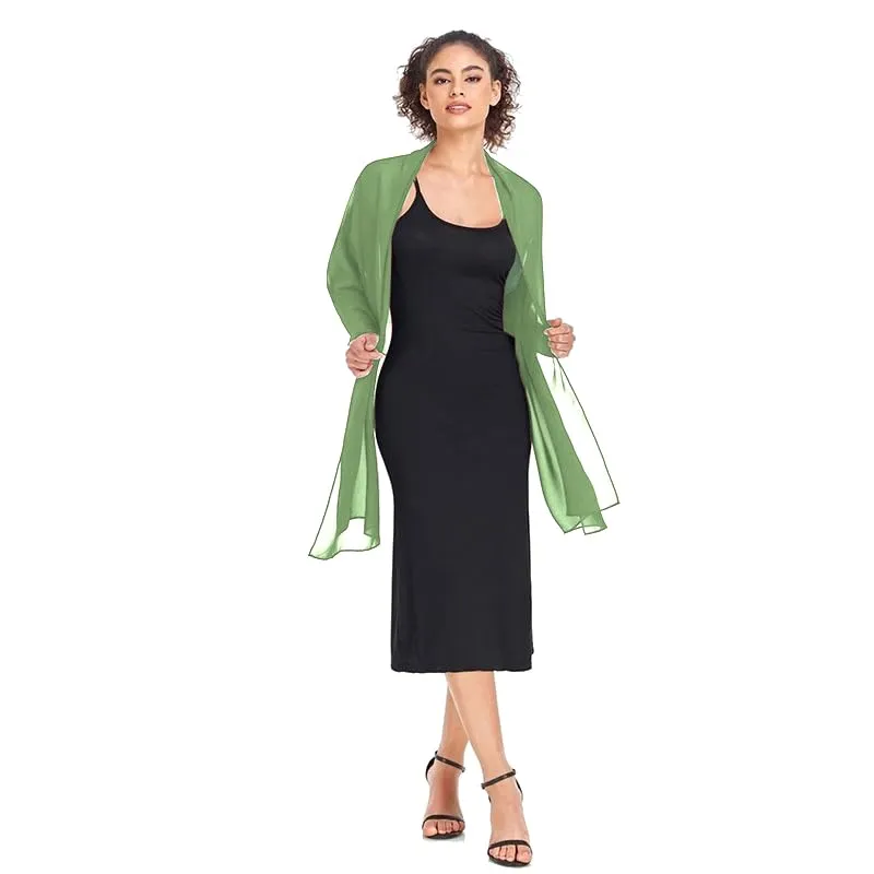 Van Der Rich Stola in Mussola di Seta Foulard Scialle Leggero Donna Anice - immagine 2