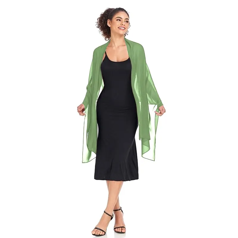 Van Der Rich Stola in Mussola di Seta Foulard Scialle Leggero Donna Anice - immagine 3