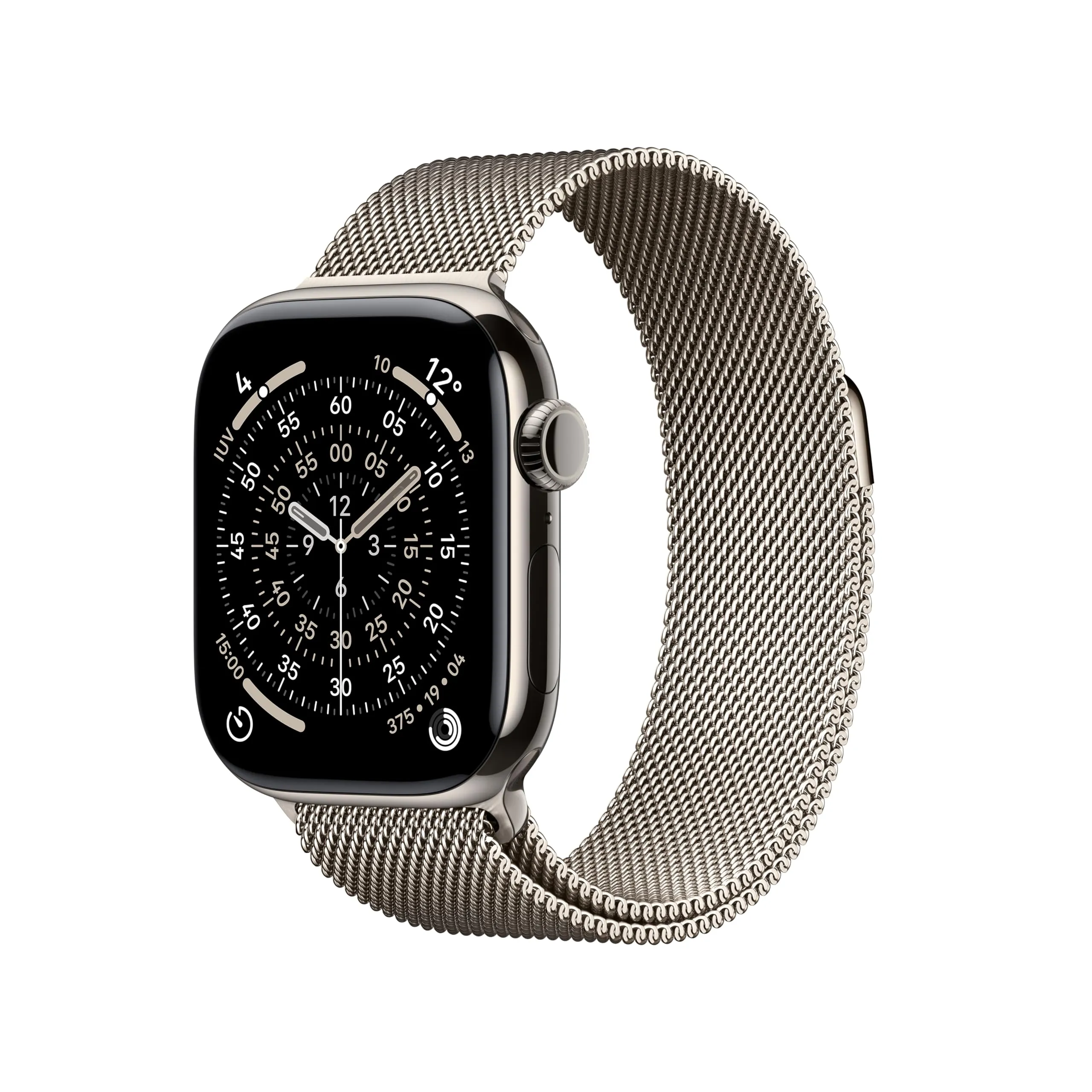 Apple Watch Series 11 GPS + Cellular, Cassa 42 mm, Titanio naturale con Loop in maglia milanese naturale - immagine 1