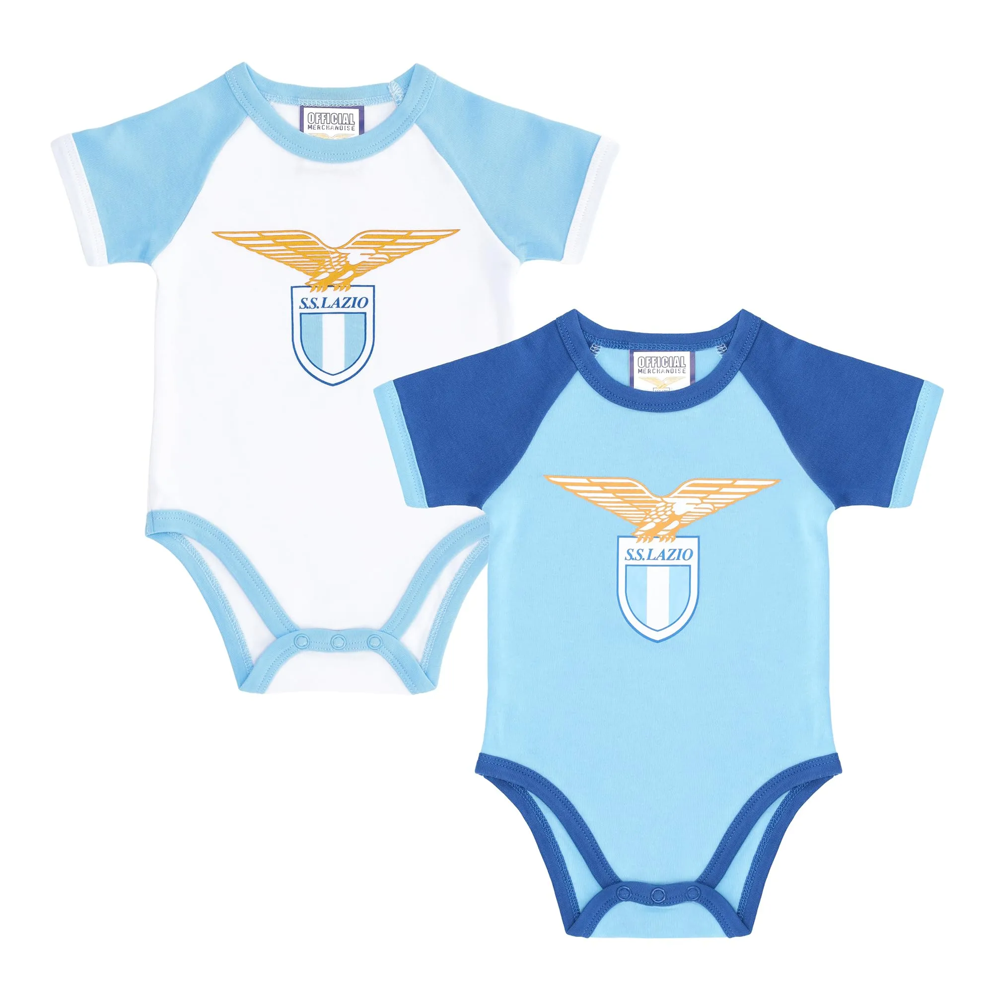 SS Lazio Set 2 Body Manica Corta Neonato, 3-6 mesi - immagine 1