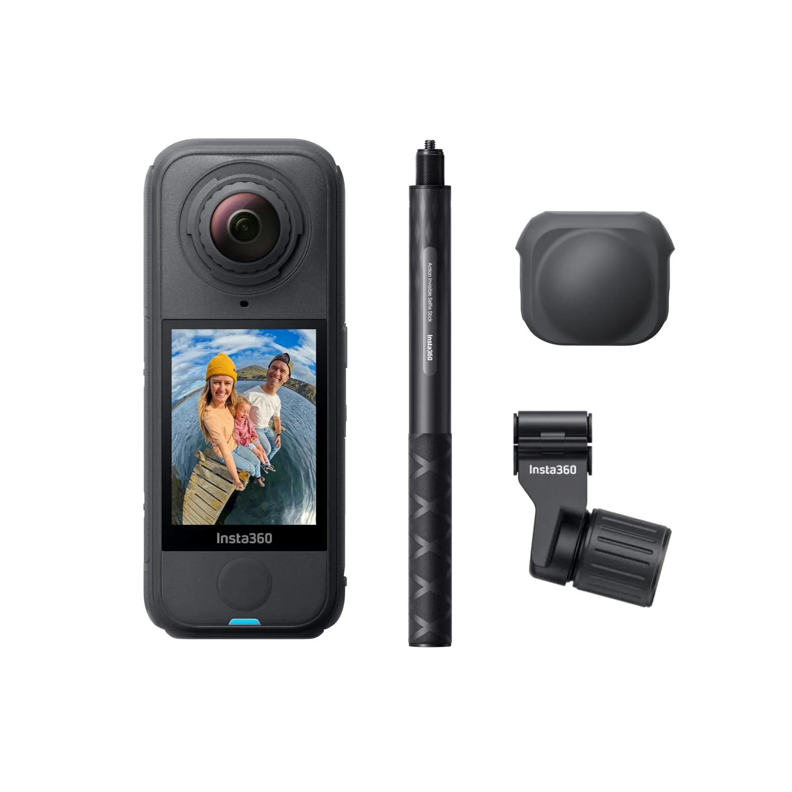 Insta360 X4 Air Pack Ski Nero Grafite - Videocamera 8K 360 con Selfie Stick Invisibile e Supporto per Sci - immagine 1