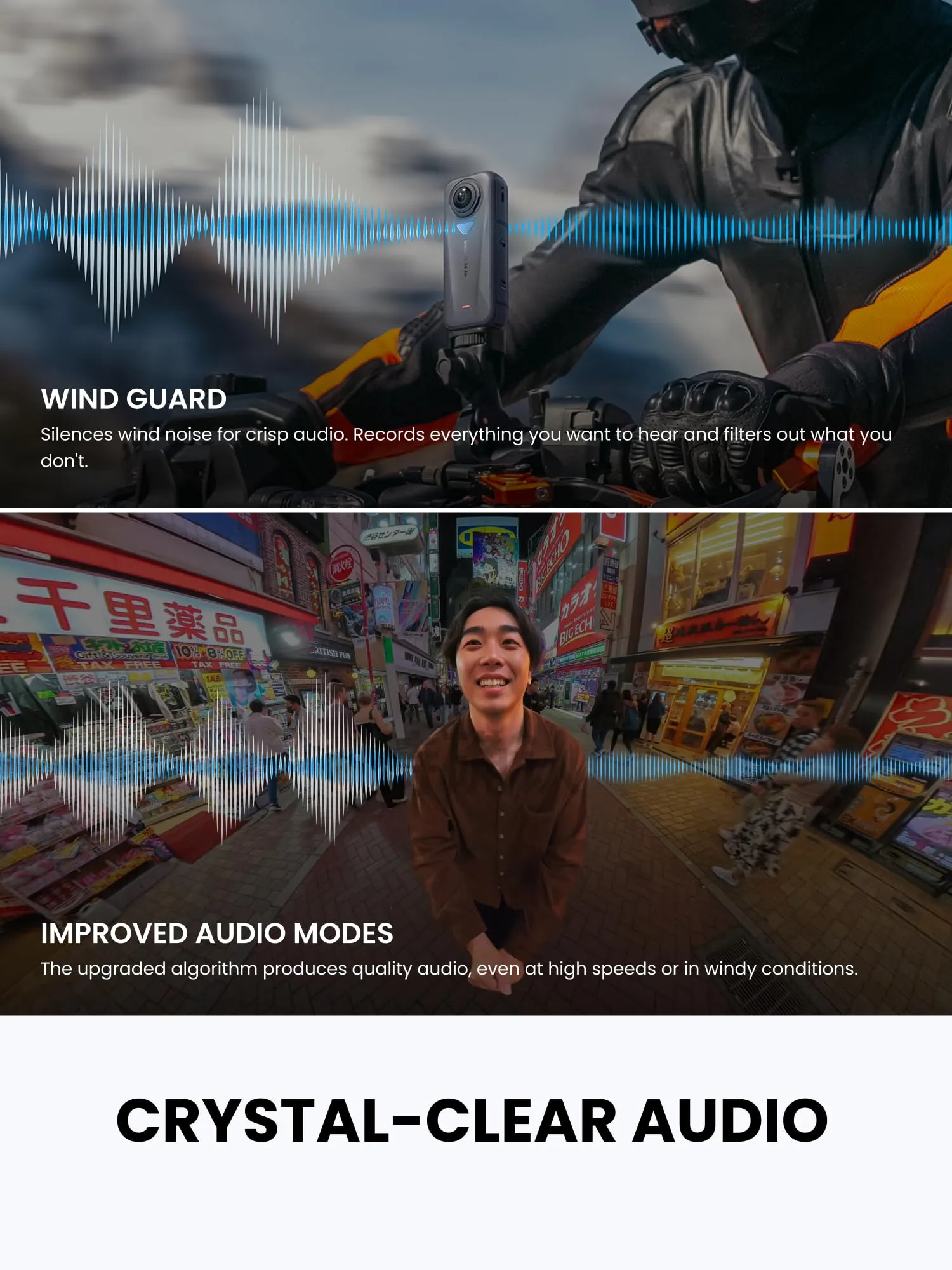 Insta360 X4 Air Pack Nero Grafite - Videocamera 8K 360 con Selfie Stick Invisibile e Kit Sostituzione Obiettivo - immagine 10