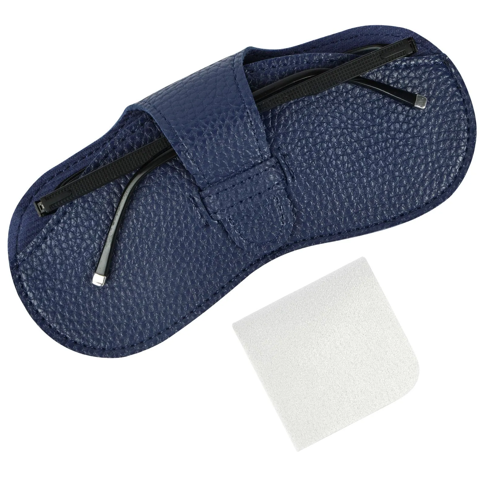 BUTBU Custodia Occhiali Morbida in Pelle PU, Blu Scuro - immagine 1