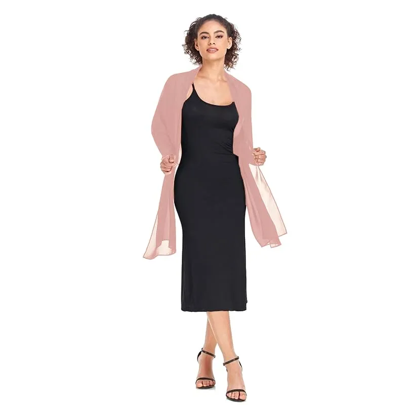 Van Der Rich Stola in Mussola di Seta Foulard Scialle Leggero Donna Rosa - immagine 2