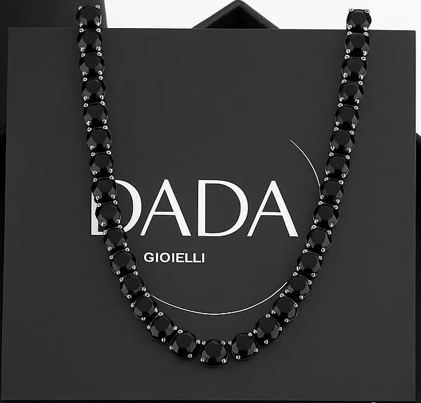 Dada Gioielli Bracciale Tennis Donna Zirconi 3 mm Acciaio Inossidabile 17+3 cm (Nero) - immagine 3