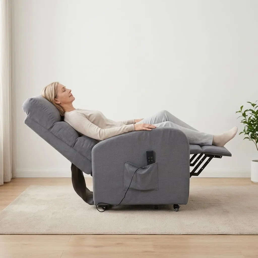 Poltrone Italia Poltrona Televisiva Elettrica Relax 2 Motori con Poggiapiedi Regolabile e Kit a 4 Ruote - immagine 2