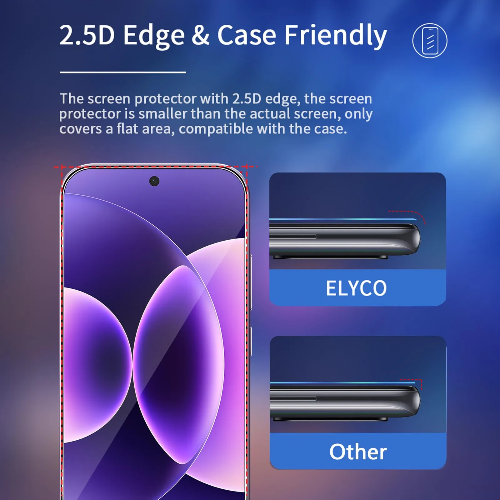 ELYCO Vetro Temperato per Xiaomi 17 Pro Max, 2+2+2 Pezzi - immagine 5