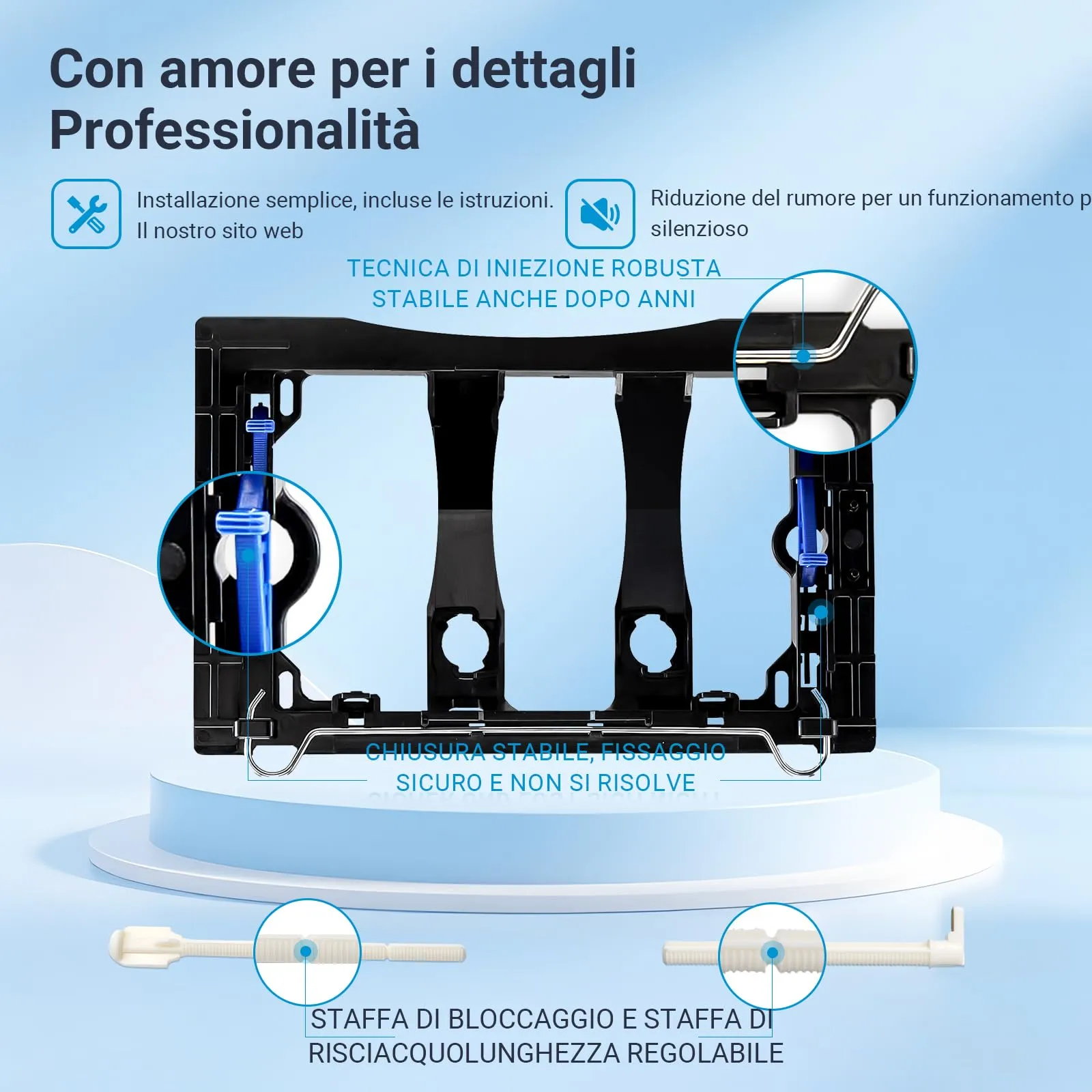 Mendorio Placca di Comando WC per Geberit Sigma 01/20/30, Bianco Opaco - immagine 8