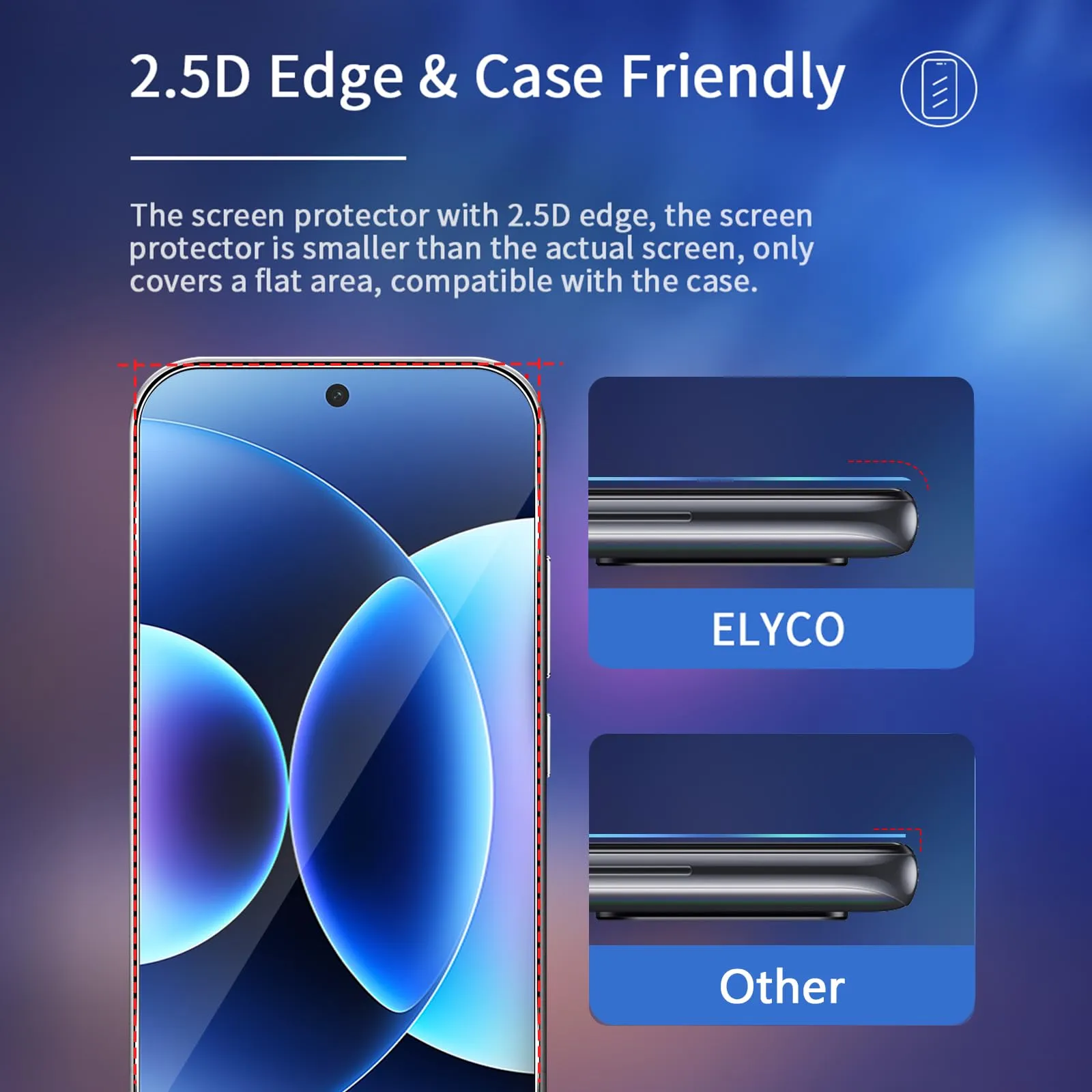 ELYCO Vetro Temperato per Xiaomi 17 Pro, 2+2+2 Pezzi - immagine 5