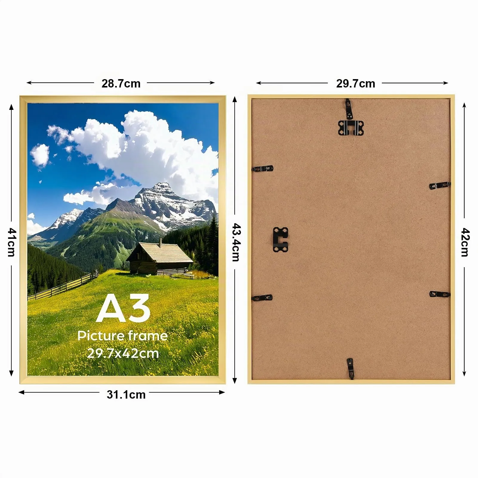 Ditwis Cornice A3 Oro per Poster, Foto e Certificati 29,7x42cm - immagine 2