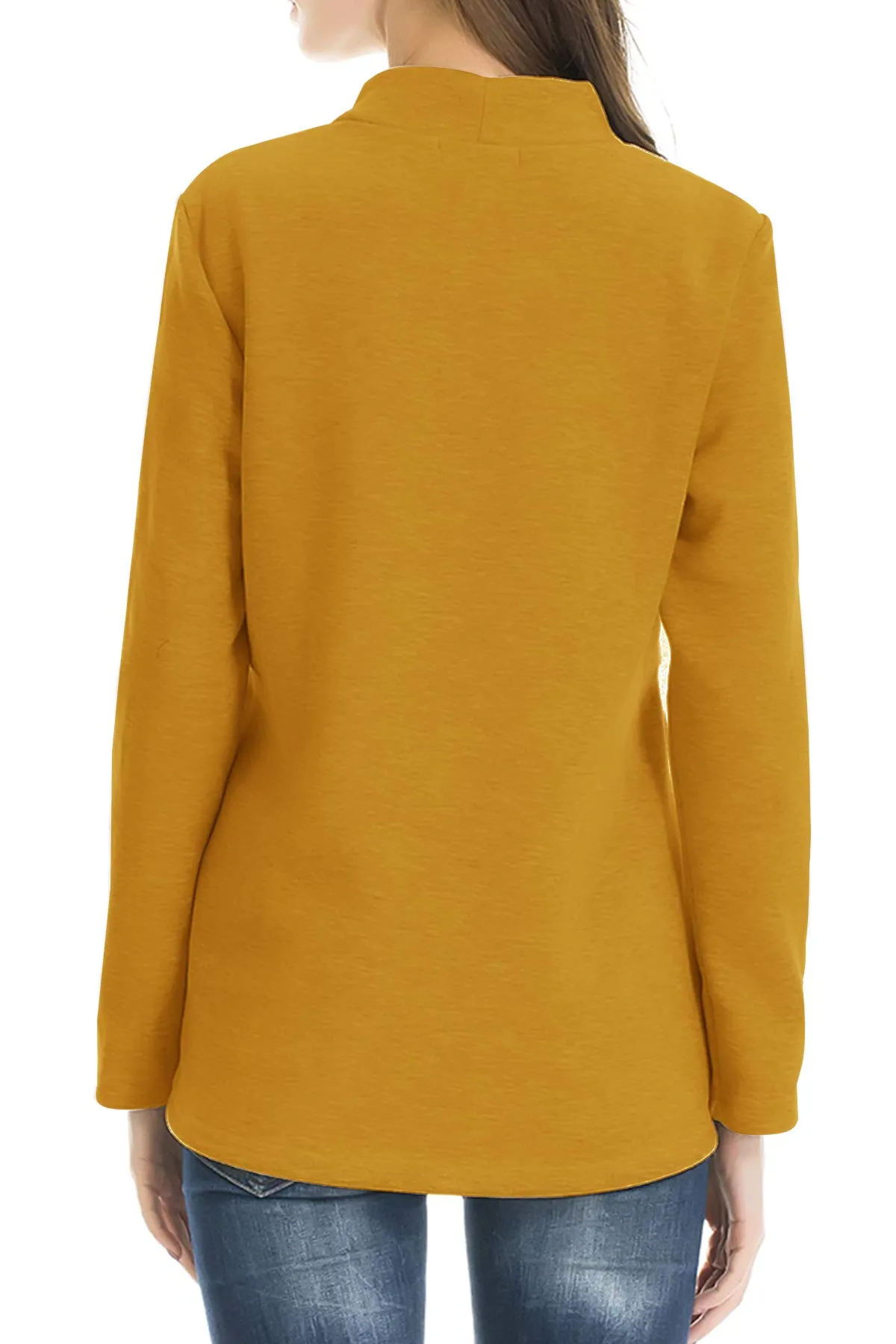 Smallshow Abbigliamento da Allattamento Invernale a Manica Lunga da Donna, S, Giallo - immagine 3