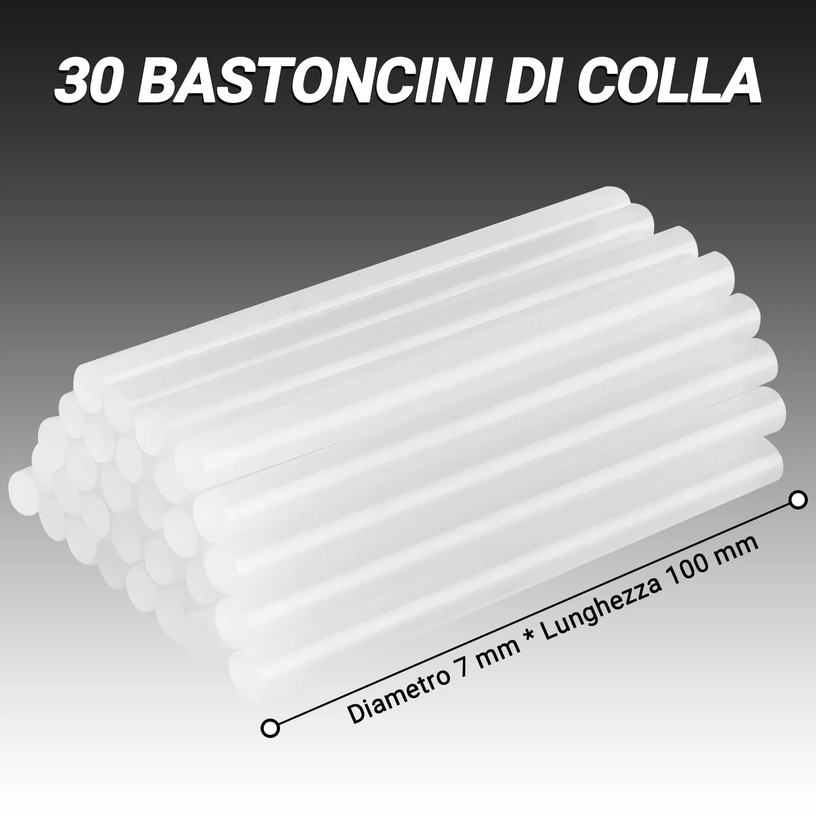 DEKOPRO Pistola per colla a caldo 20W con 30 stick di colla - immagine 2