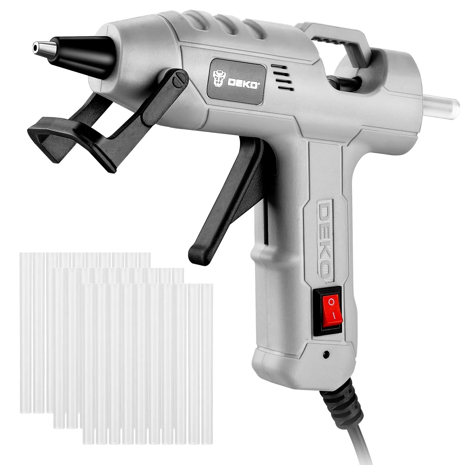 DEKOPRO Pistola per colla a caldo 20W con 30 stick di colla - immagine 10