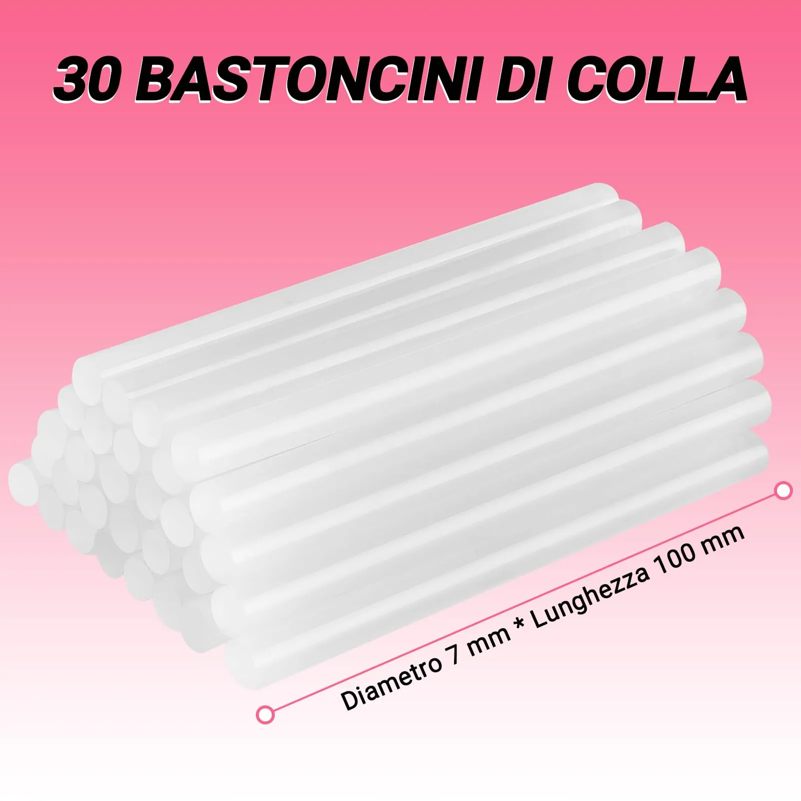 DEKOPRO Mini Pistola per Colla a Caldo 20W con 30 Bastoncini di Colla - immagine 4