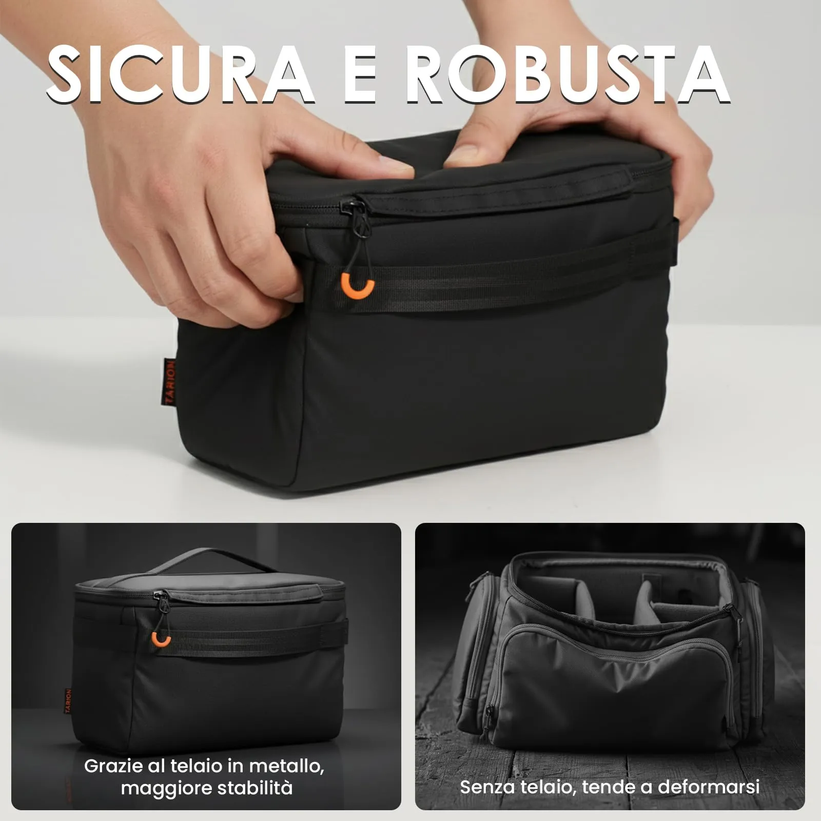 Tarion Inserto Borsa Fotografica per Zaino Reflex e Obiettivi, XS - immagine 4