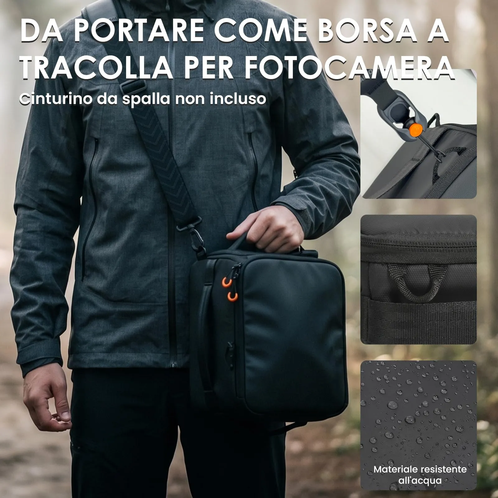 TARION Inserto Borsa Fotografica per Zaino Reflex e Obiettivi, S - immagine 6