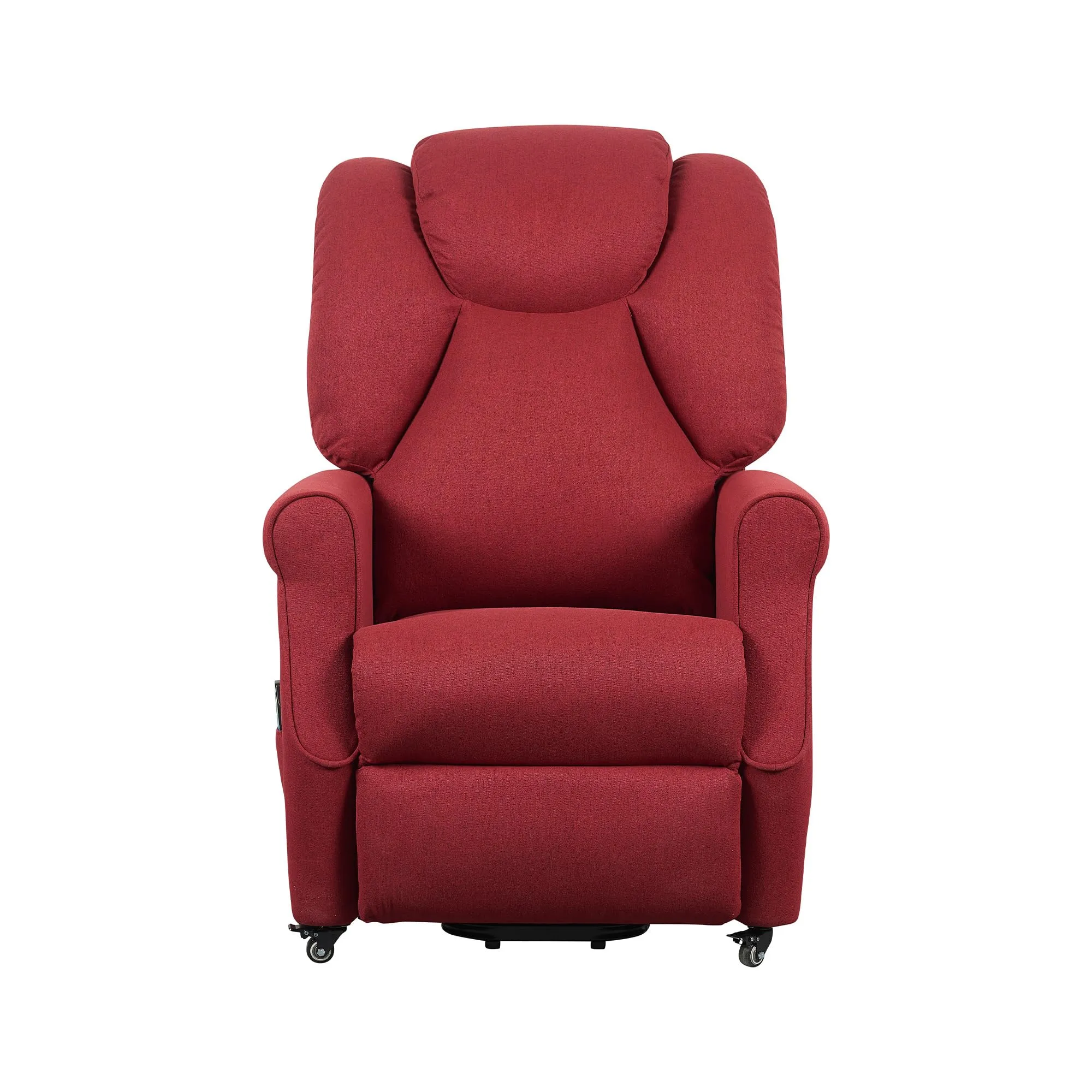 Poltrone Italia Poltrona Relax Elettrica Elevabile con Vibromassaggio e Riscaldamento, Rosso - immagine 6