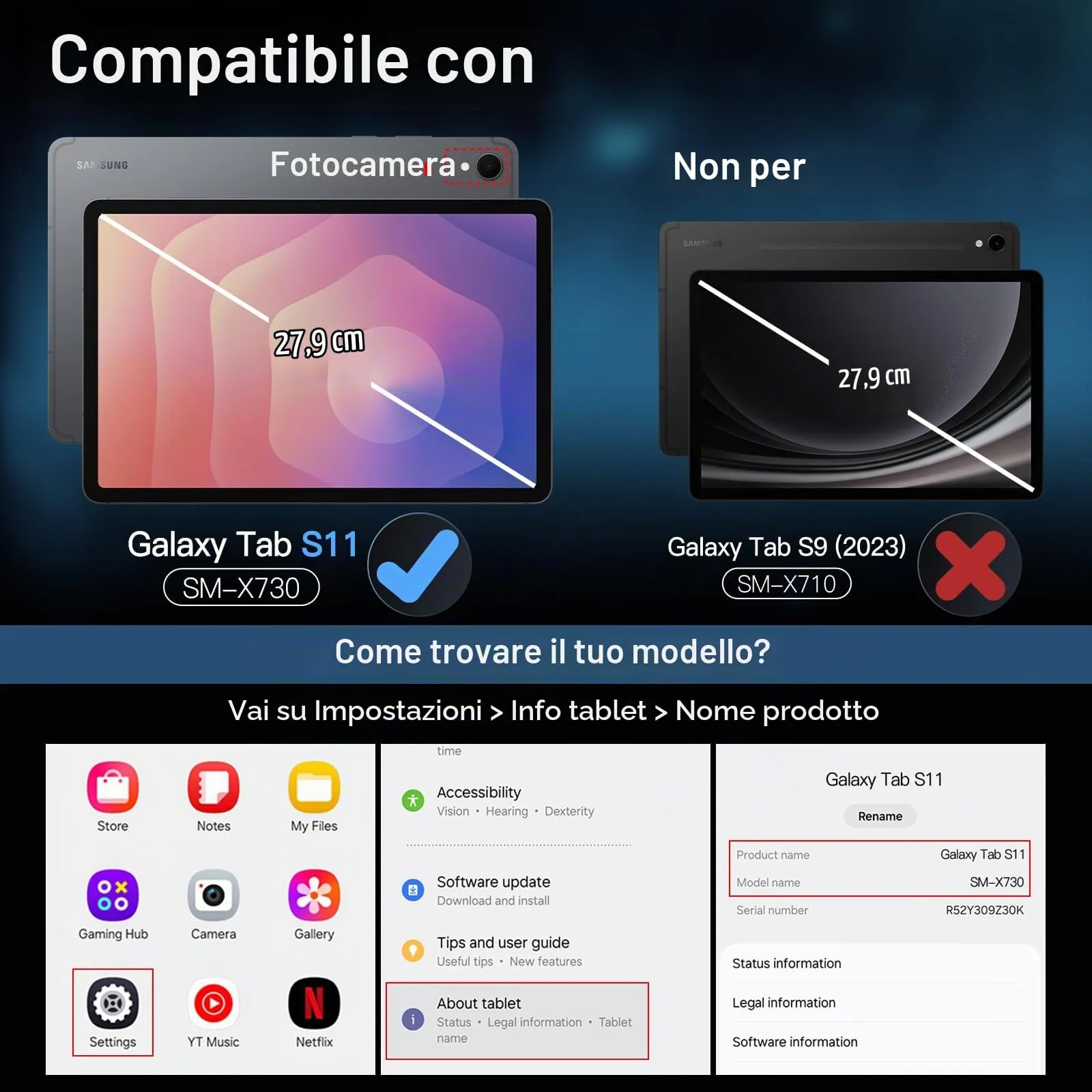 JETech Pellicola Protettiva per Samsung Galaxy Tab S11, 2 Pezzi - immagine 2