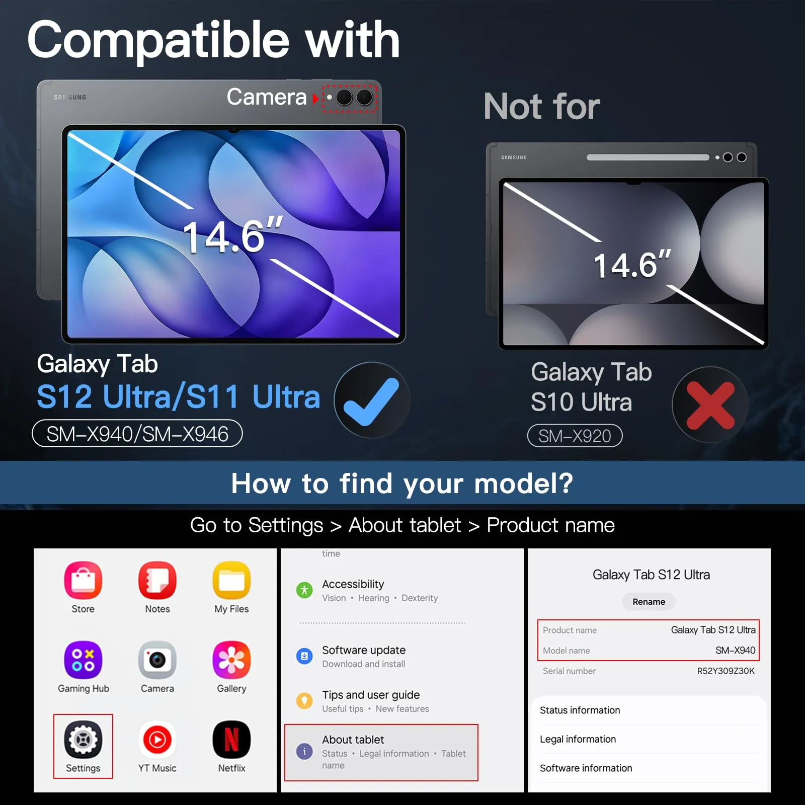 JETech Pellicola Protettiva per Samsung Galaxy Tab S11 Ultra, 2 Pezzi - immagine 2