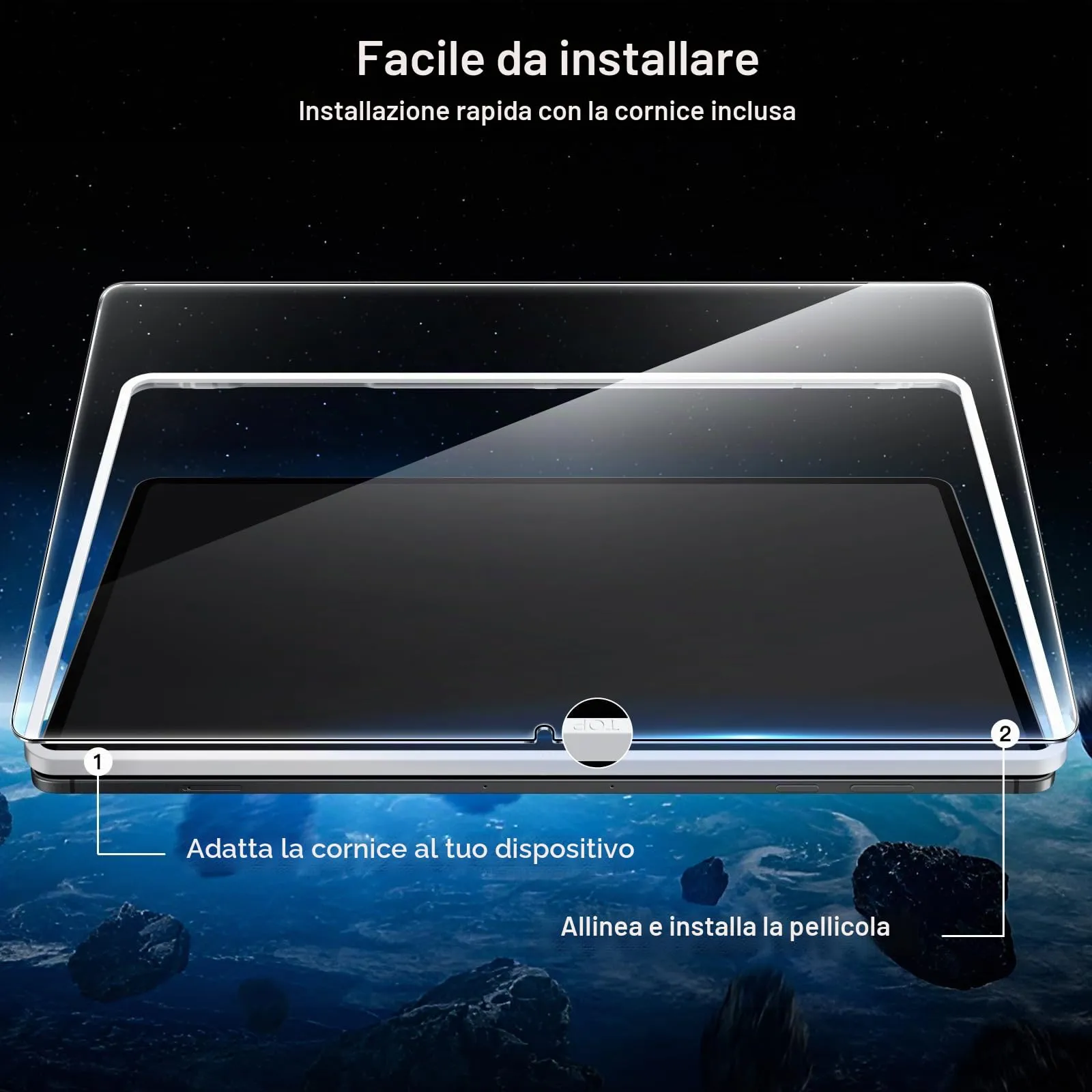 JETech Pellicola Protettiva per Samsung Galaxy Tab S11 Ultra, 2 Pezzi - immagine 3