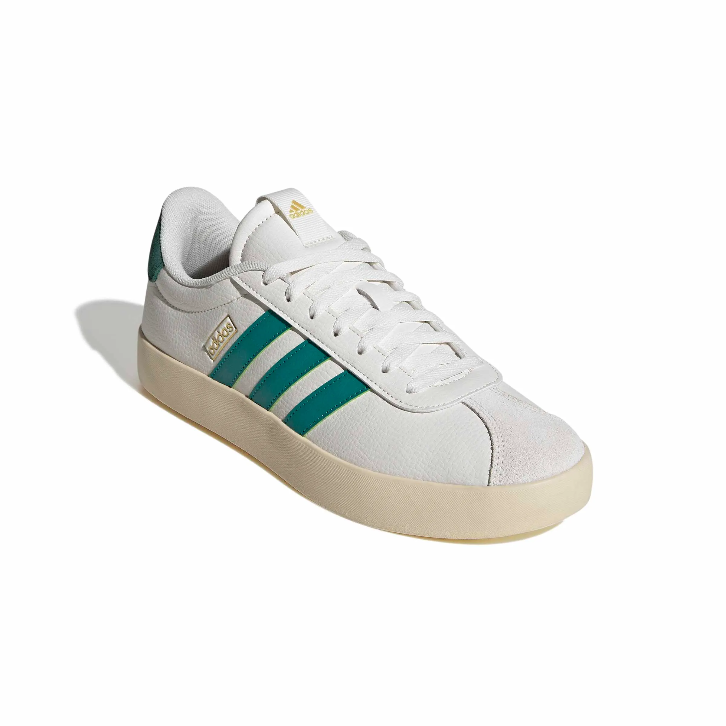 adidas VL Court 3.0 Shoes, Core White/Equipment Green/Gold Met., 42 EU - immagine 3