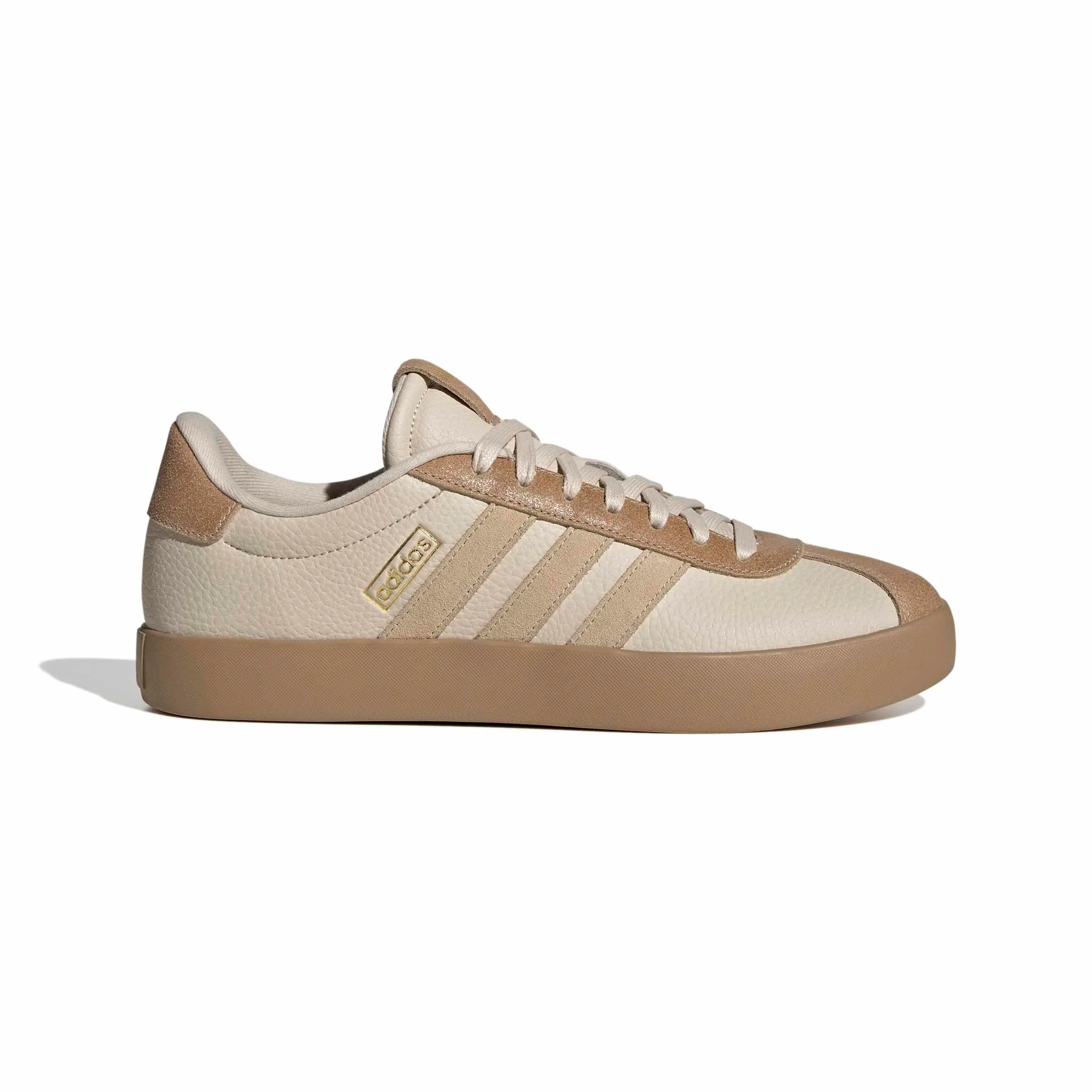 adidas VL Court 3.0 Shoes, Crystal Linen/Magic Beige/Gold Met, 42 2/3 EU - immagine 2
