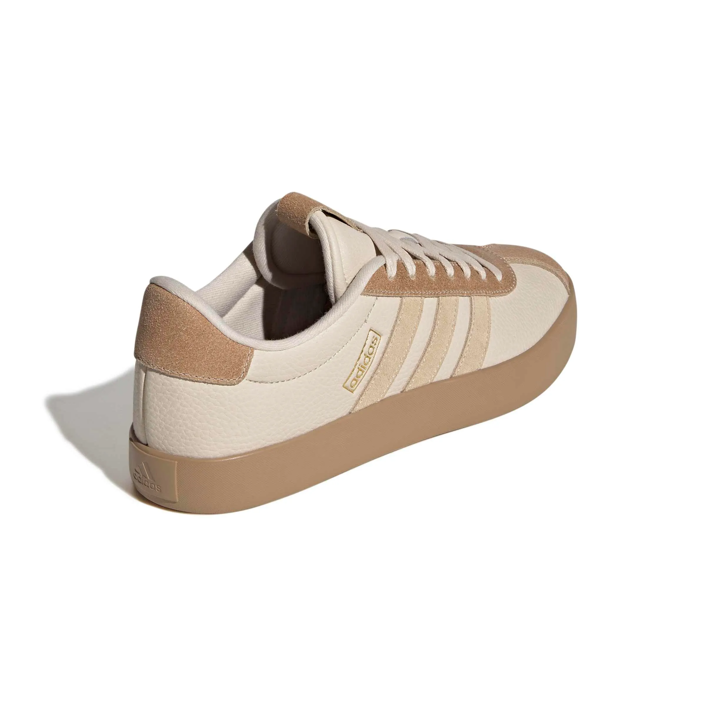 adidas VL Court 3.0 Shoes, Crystal Linen/Magic Beige/Gold Met, 42 2/3 EU - immagine 6