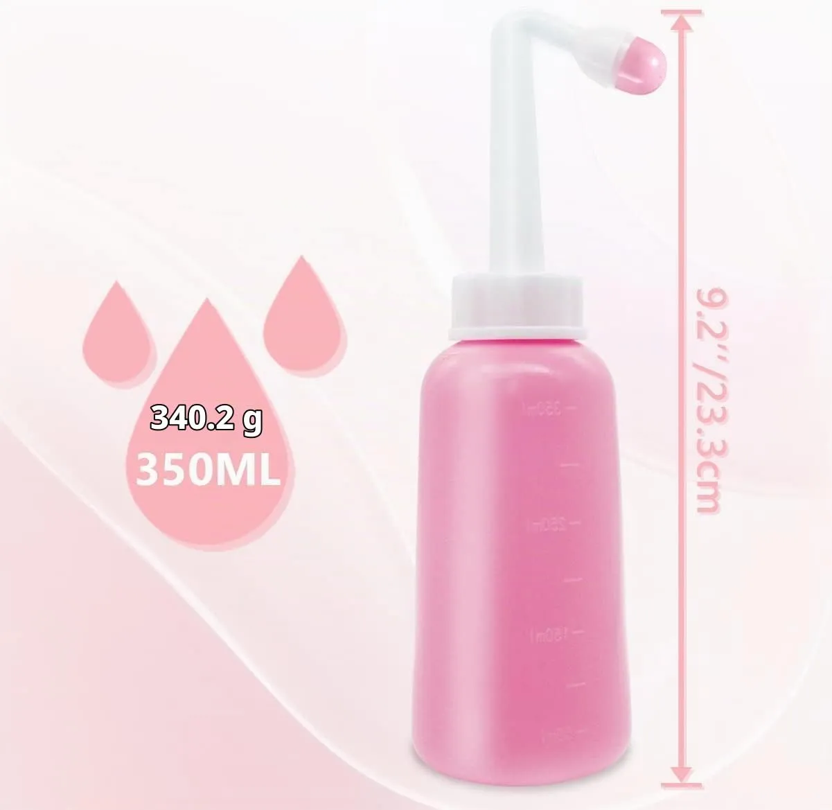 Showvigor Set di 2 Flaconi per Recupero Perineale, Bidet Portatile 350ml con Borsa da Viaggio, Pink Set - immagine 2