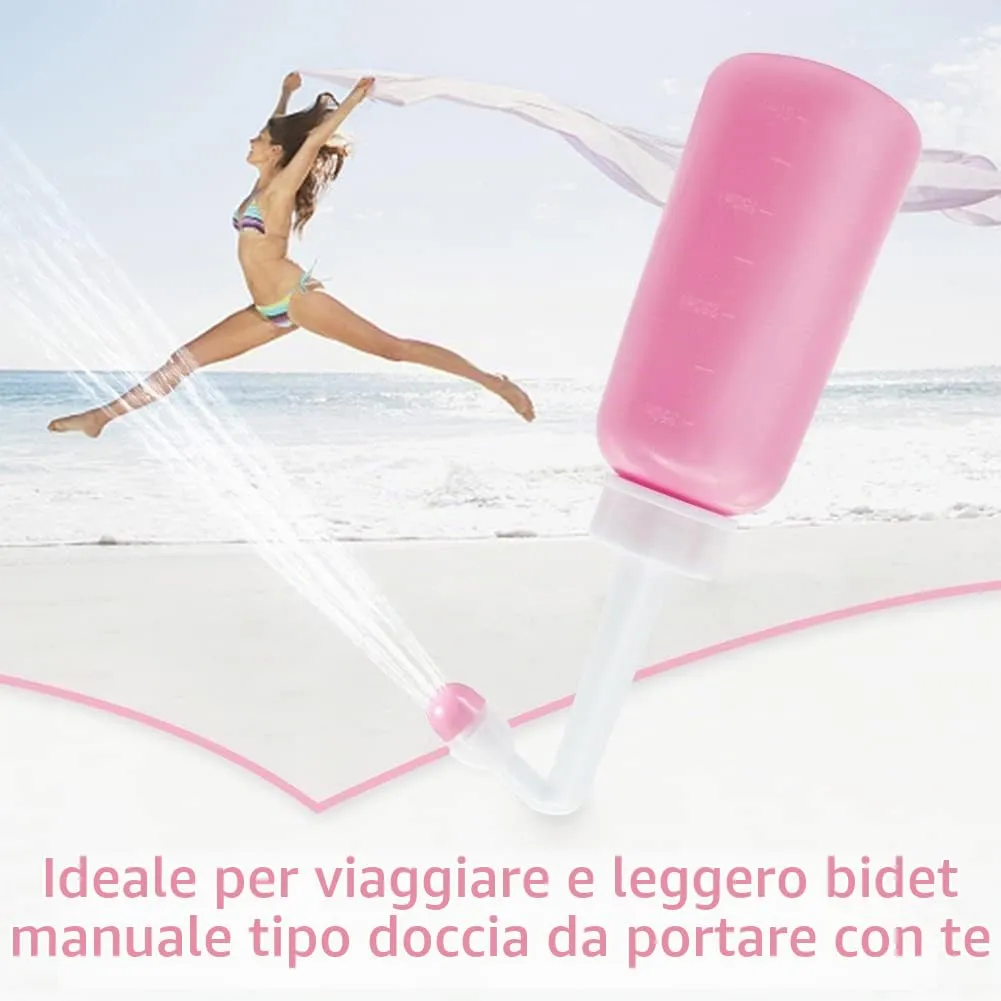 Showvigor Set di 2 Flaconi per Recupero Perineale, Bidet Portatile 350ml con Borsa da Viaggio, Pink Set - immagine 5