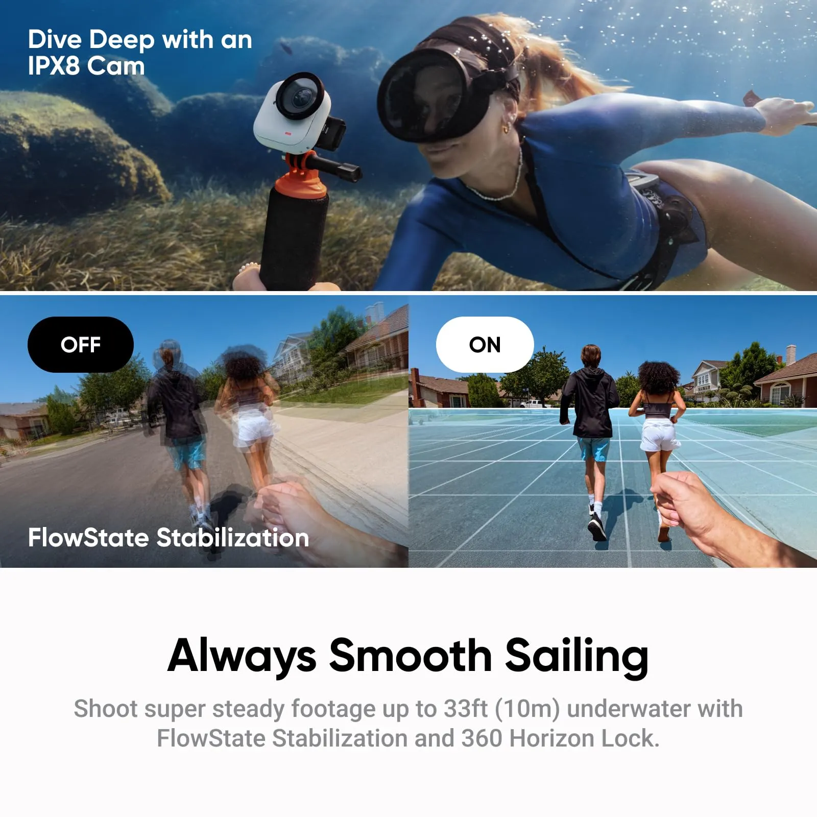 Insta360 GO Ultra Pack Ciclismo Premium Nero - Action Cam 4K Indossabile, FlowState, Impermeabile 10m - immagine 8