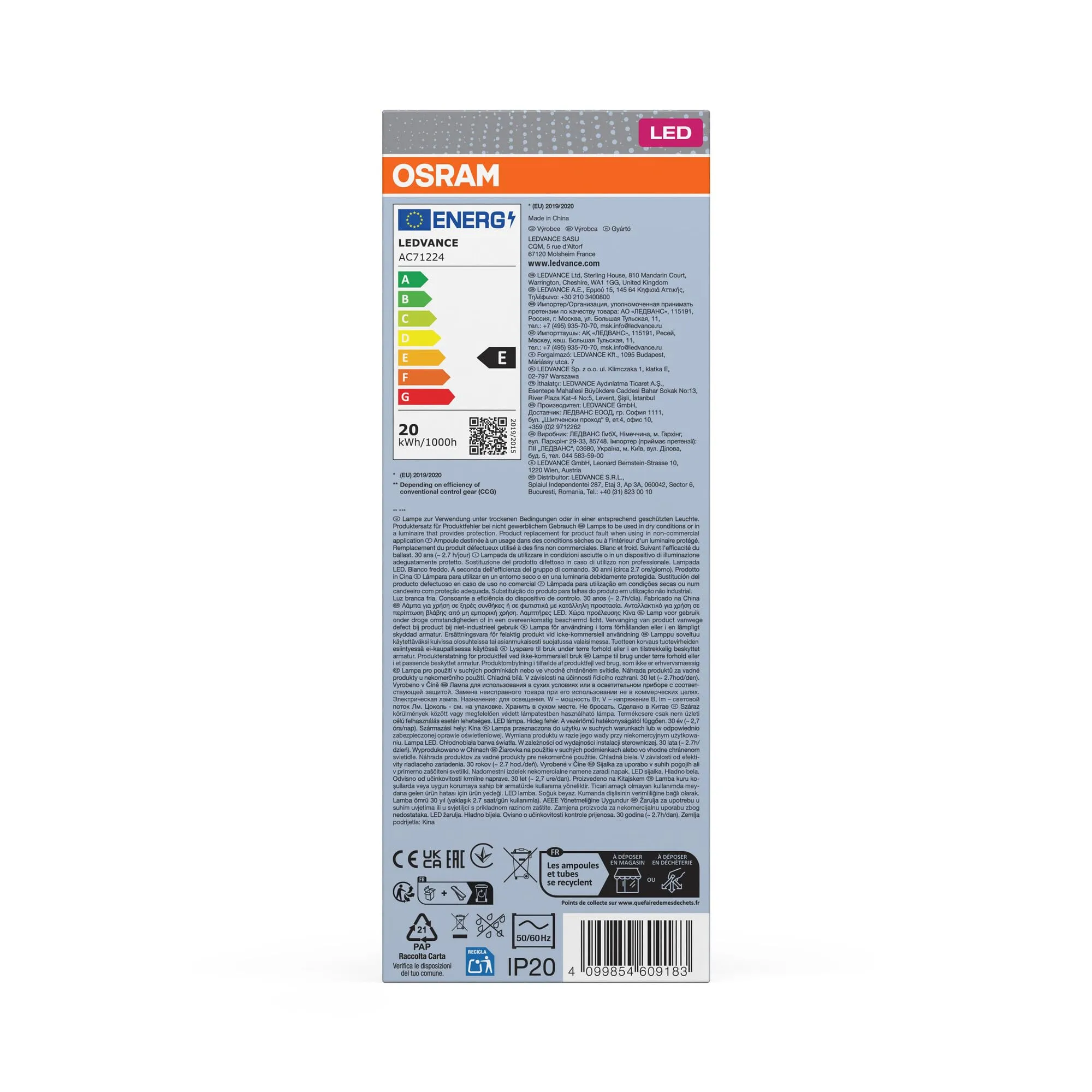 Osram Dulux F36 Compact LED Lamp 20W 2G10 4000K - immagine 3
