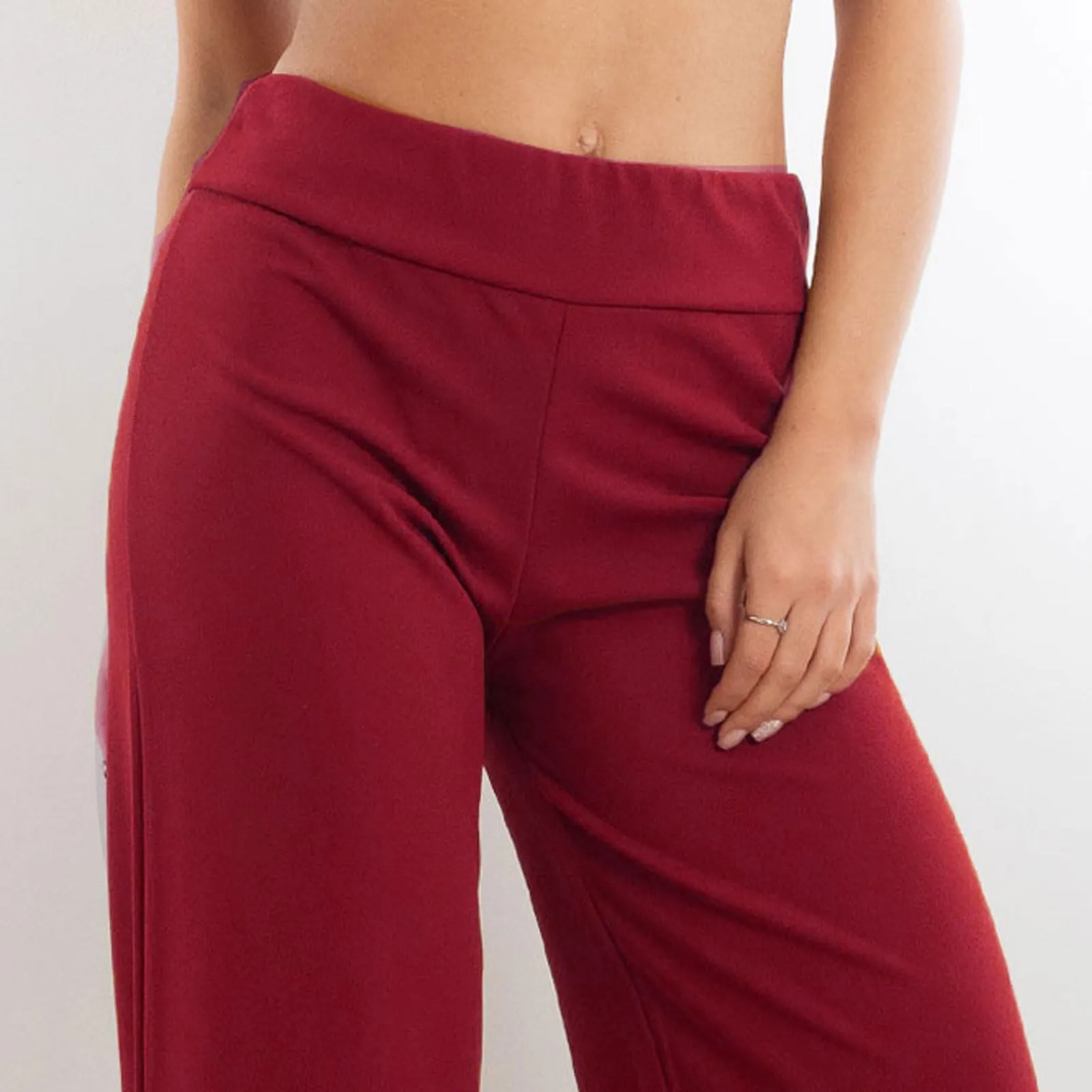 Toocool Pantaloni a Palazzo Basic Elastico in Vita VI-9292, Bordeaux, S - immagine 7